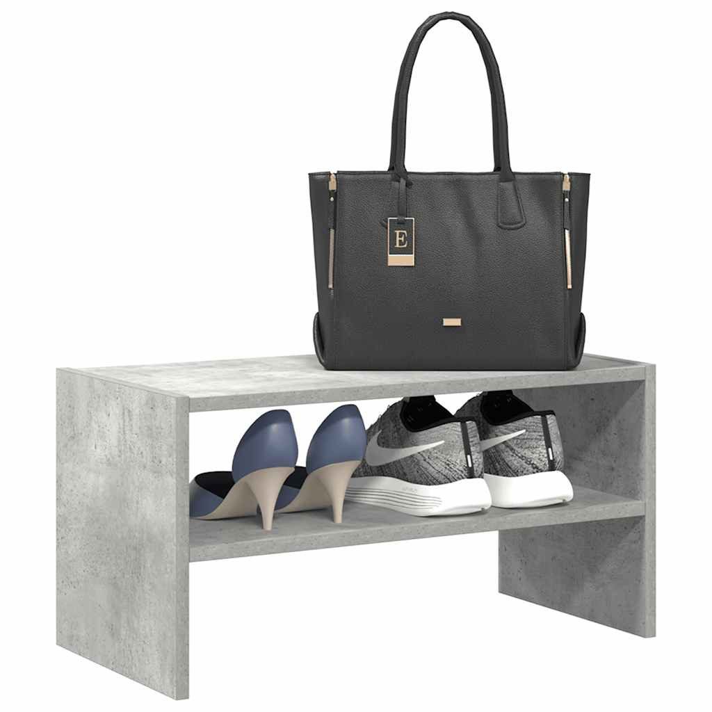 vidaXL Schuhregal Schuhregal Stapelbar Betongrau 60x30x30,5 günstig online kaufen