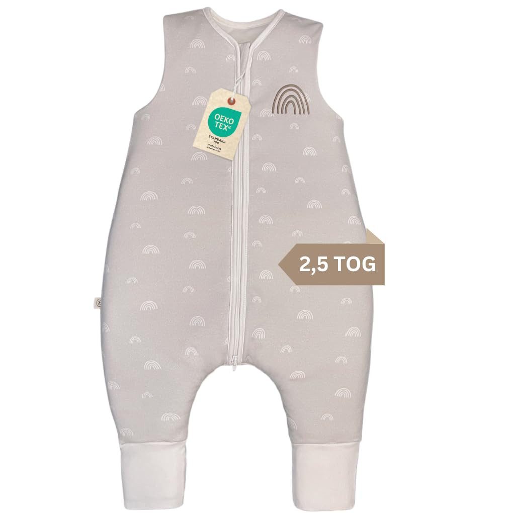 Babyschlafsack Babyschlafsack mit Füßen 2,5 TOG REGENBOGEN