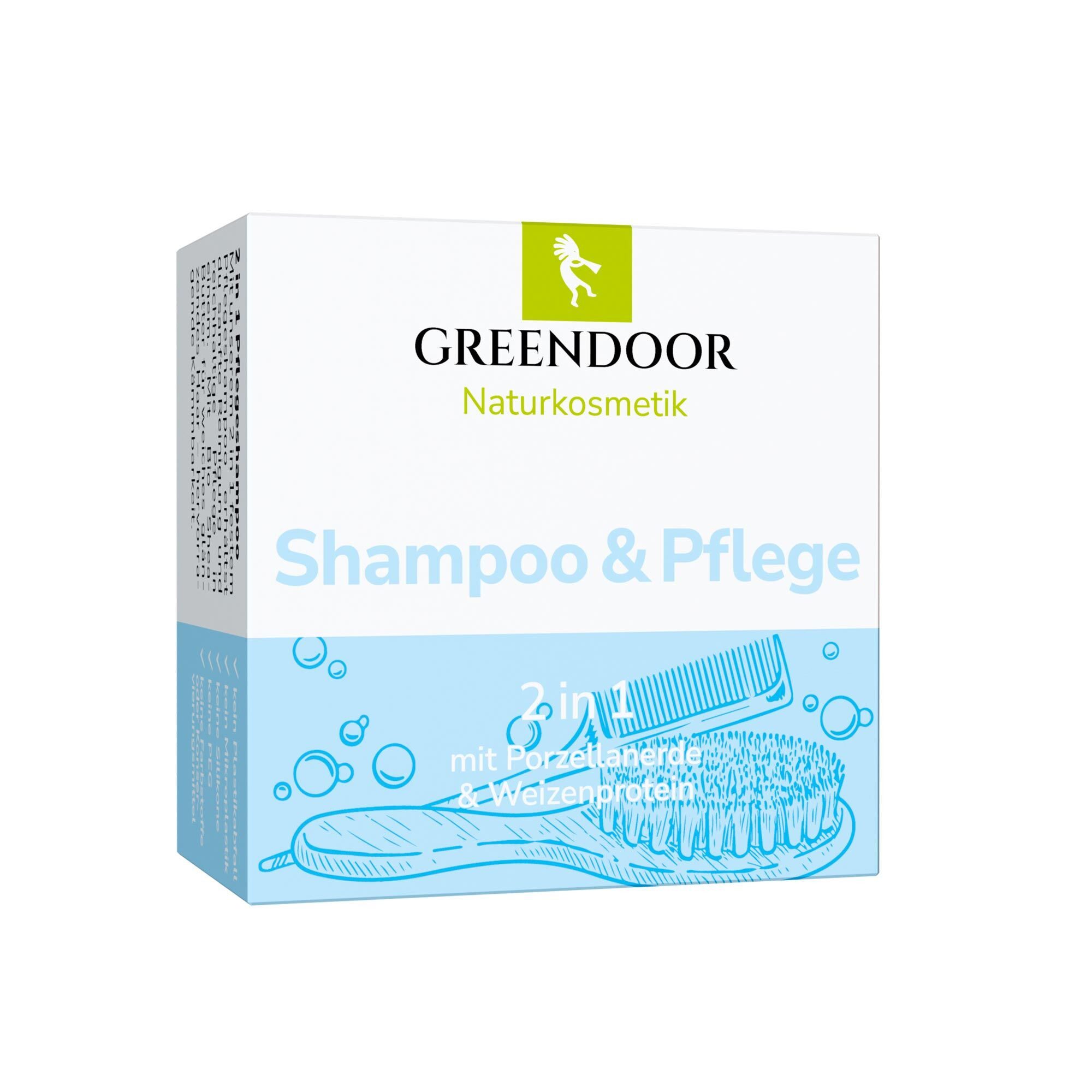 GREENDOOR Festes Haarshampoo 2 in 1 Shampoo und Pflege