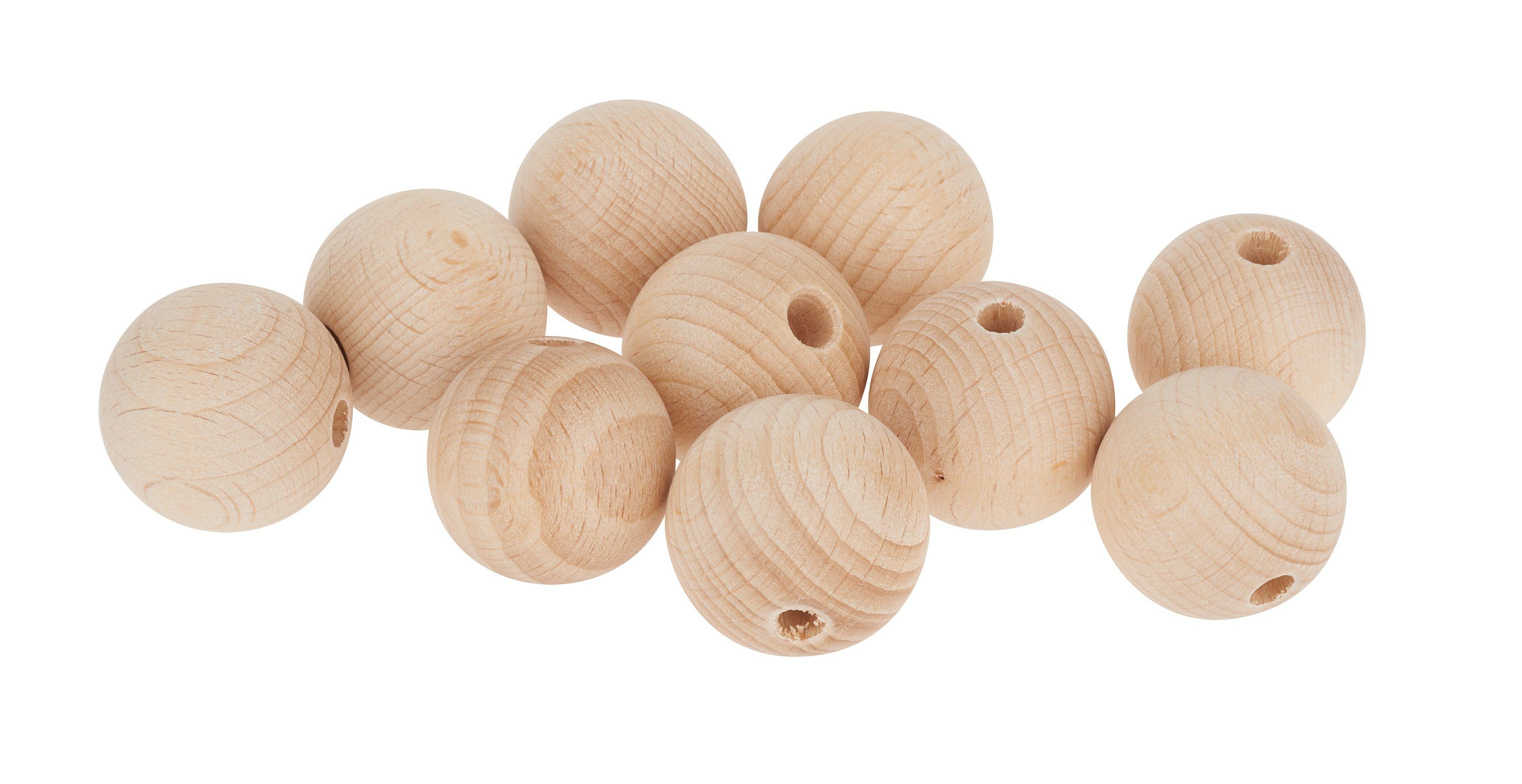 Bastelperlen Holzkugeln mit Loch