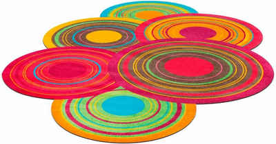 Teppich »Cosmic Colours«, wash+dry by Kleen-Tex, stufenförmig, Höhe: 9 mm, rutschhemmend, waschbar, Wohnzimmer