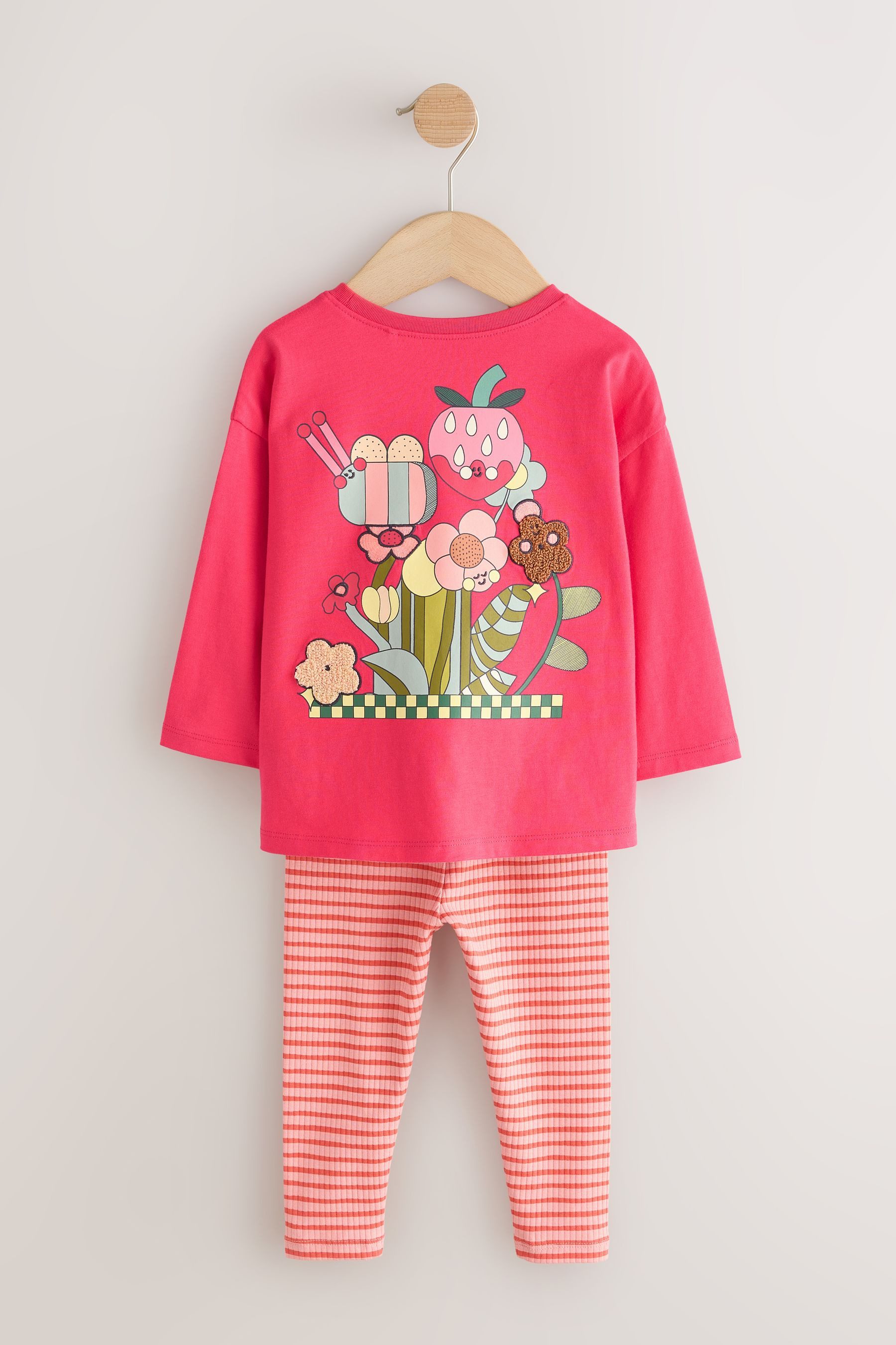 Next Langarmshirt & Leggings Langarmoberteil und Leggings im Set (2-tlg)