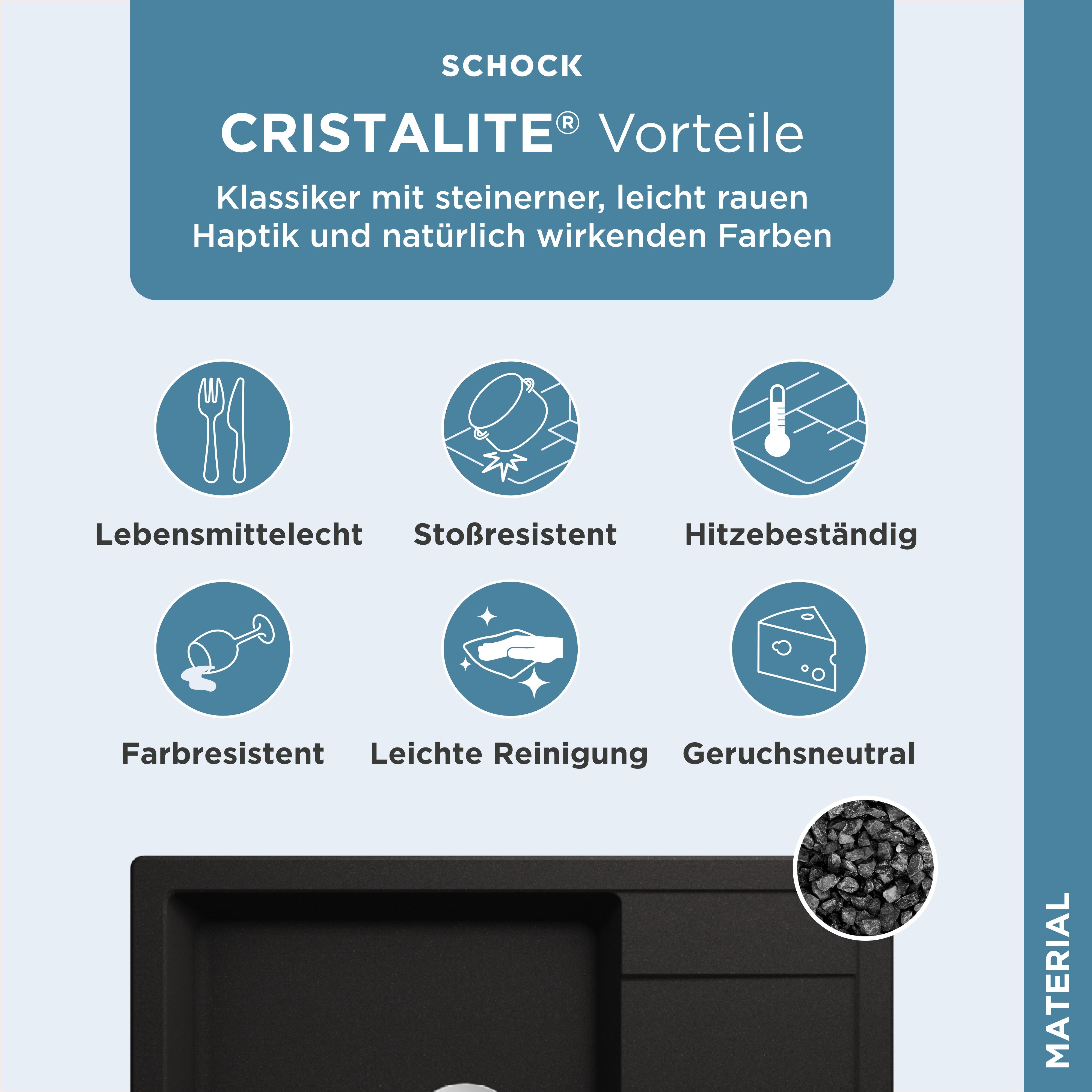 Schock Granitspüle Lucca Plus, rechteckig, 65/50 cm