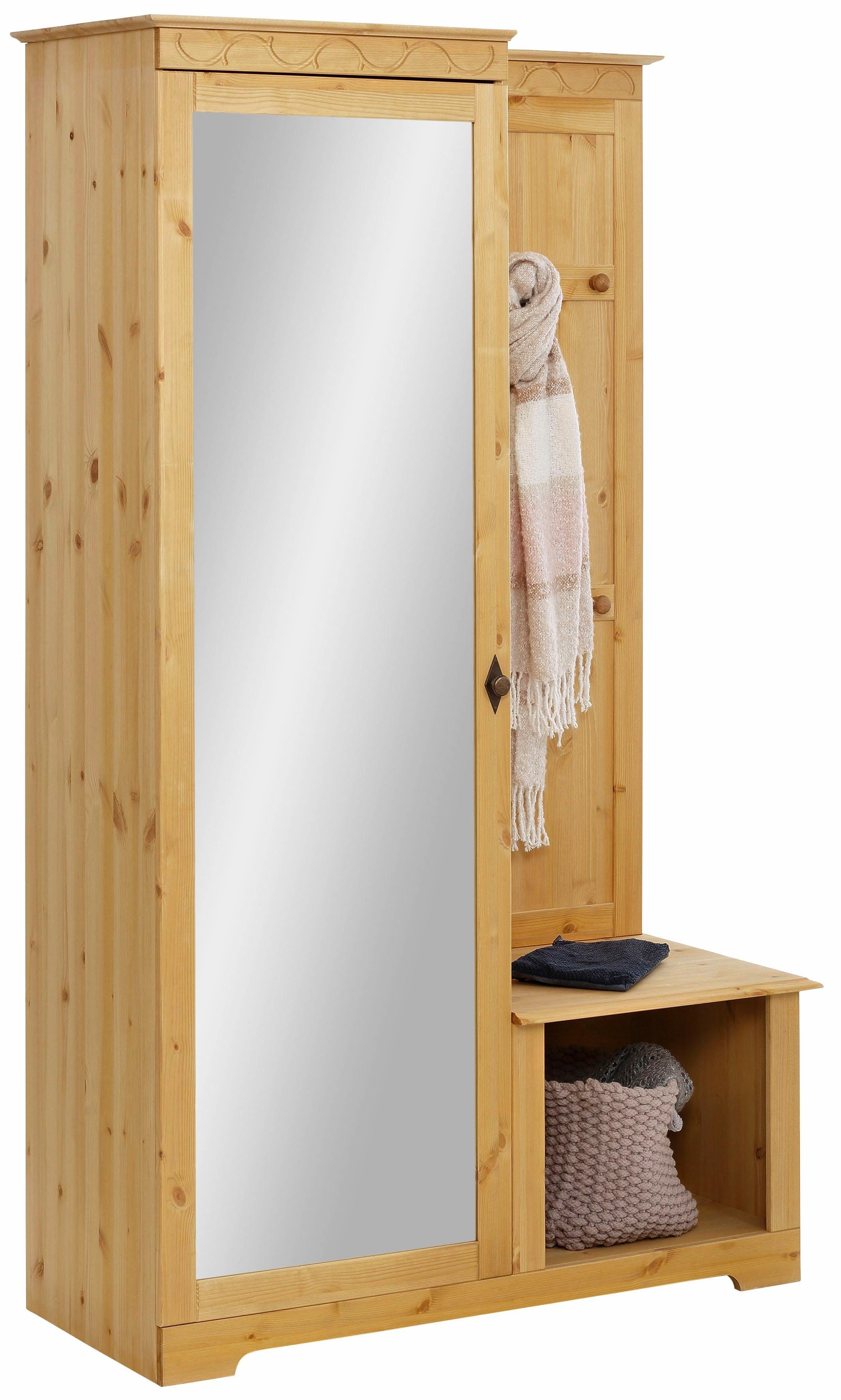 Home affaire Kompaktgarderobe «Laura» mit 1 Spiegeltür, Breite 110 cm - Home affaire