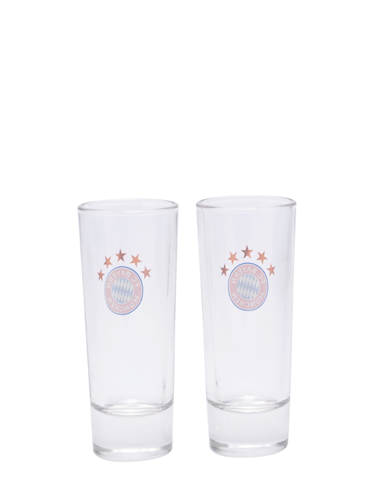 FC Bayern München Gläser-Set FC Bayern München I Schnapsglas 2er-Set I Durchsichtig, Glas