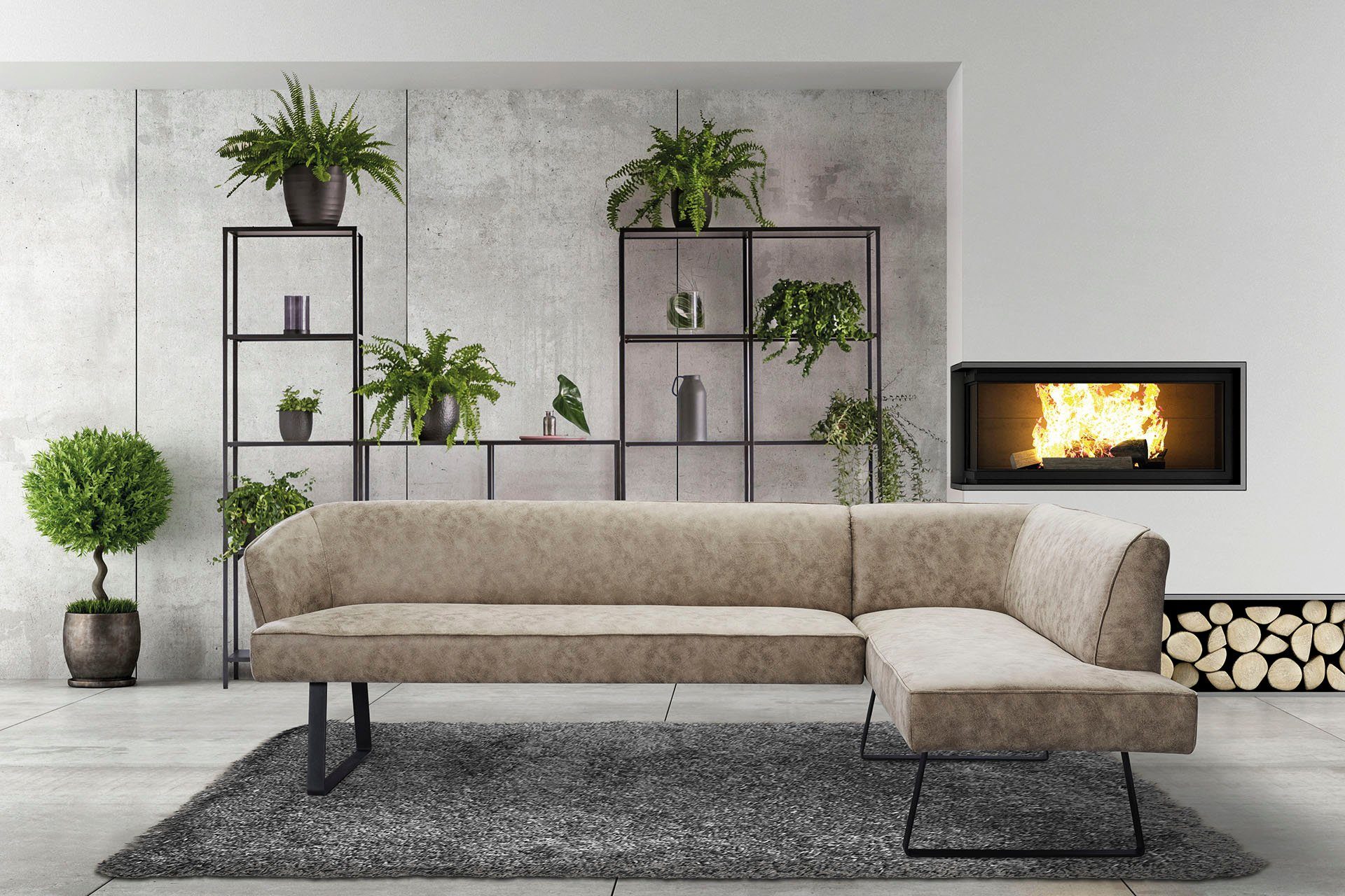 exxpo - sofa mit in verschiedenen Eckbank Americano, Qualitäten Bezug Keder Metallfüßen, und fashion
