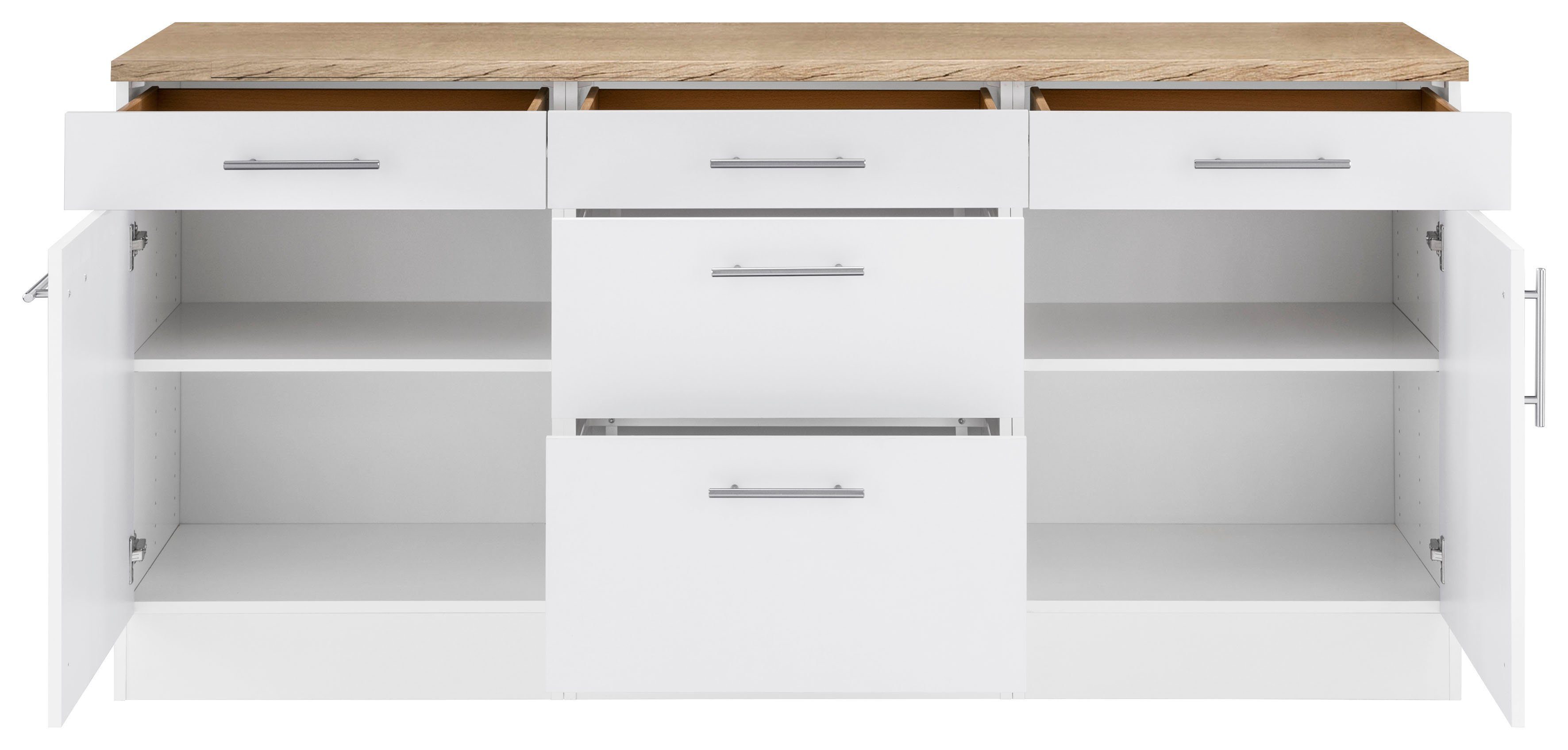 OPTIFIT Unterschrank Mini, Breite 180 cm mit Metallgriffen