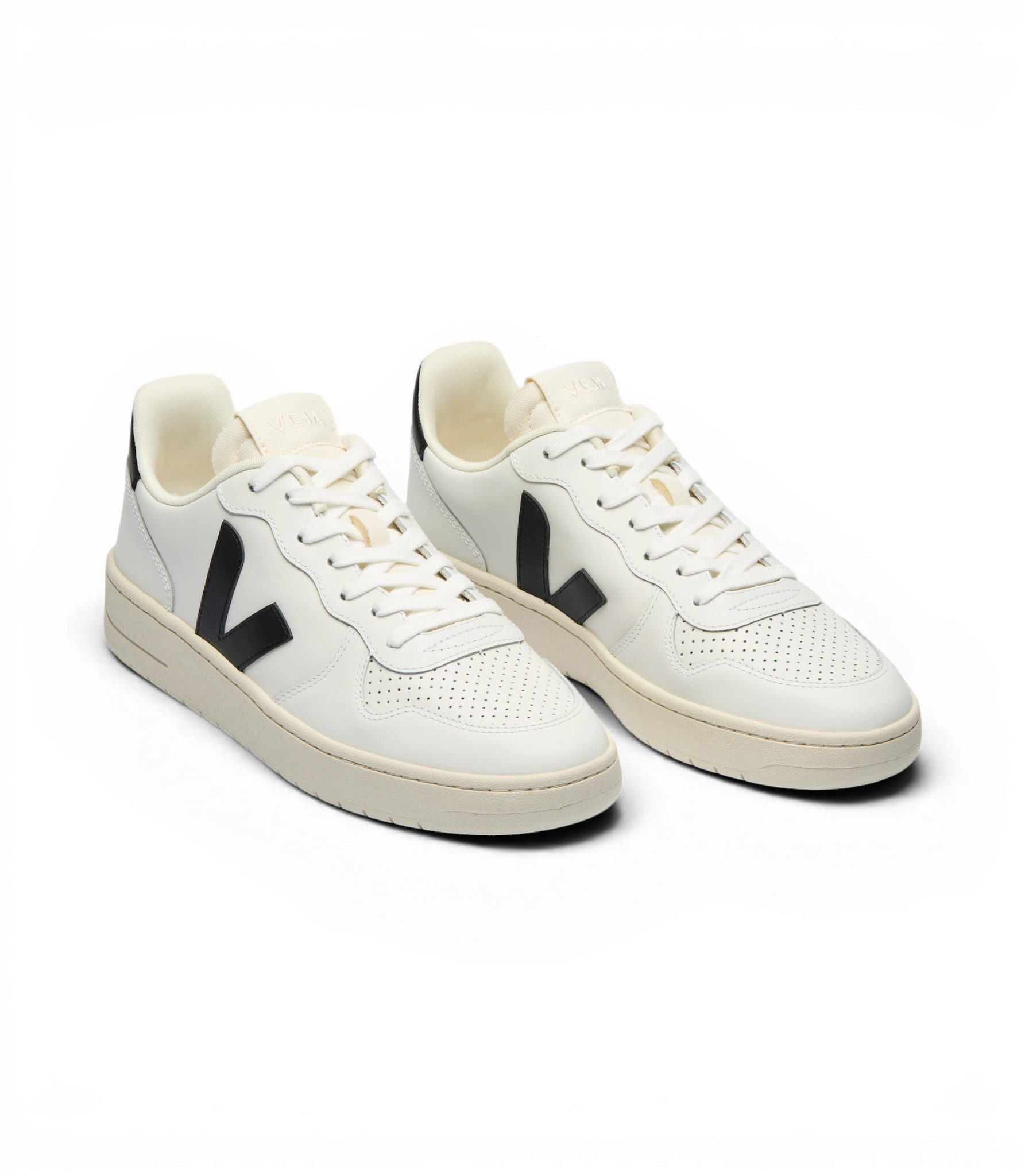 VEJA V-10 Prime (Leder) weiss/schwarz Sneaker