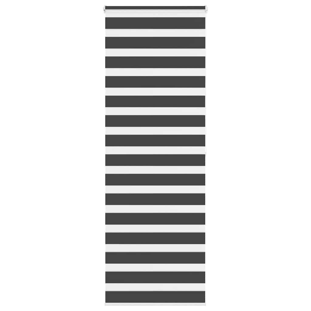 Rollo Doppelrollo Schwarz 85x200 cm Stoffbreite 80,9 cm Polyester, vidaXL
