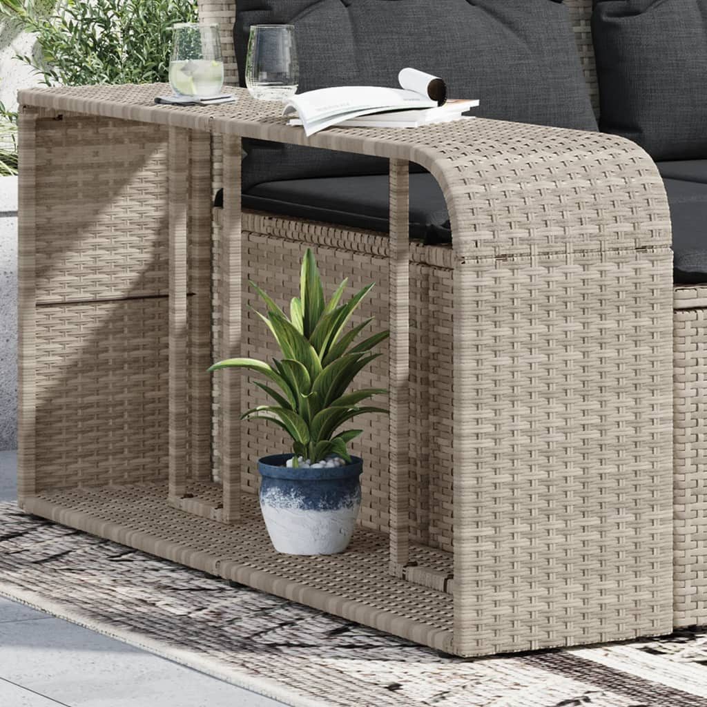 vidaXL Regal Outdoor-Rgale 2 Stk. Hellgrau Poly Rattan, 1-tlg.