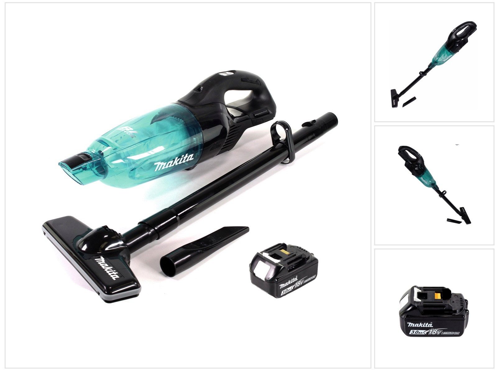 Makita Akku-Handstaubsauger DCL281 FF1B Akku Staubsauger 18V + 1x Akku 3,0Ah - ohne Ladegerät