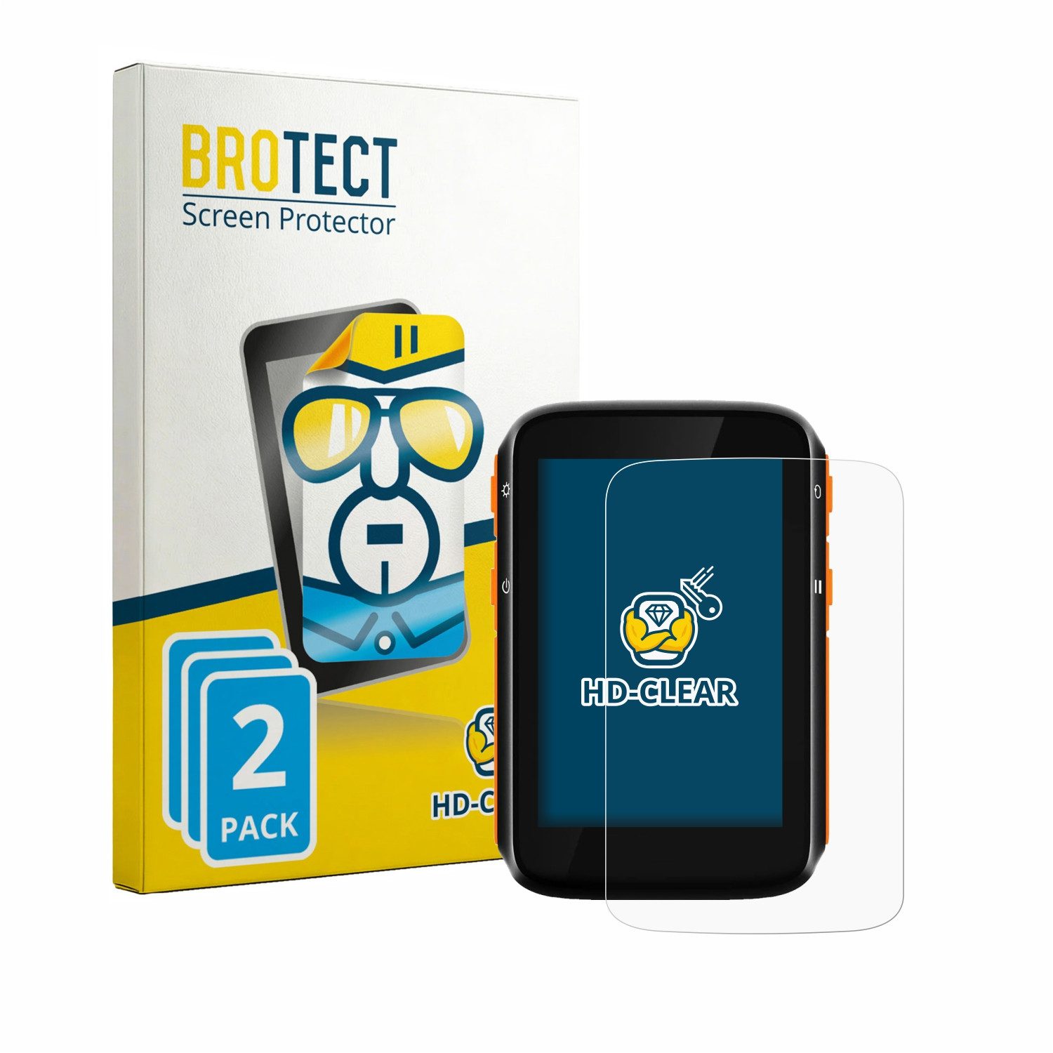 BROTECT Displayschutzfolie Schutzfolie für CooSpo BC200 2024, 2 Stück, Displayschutz Schutz Folie Klar Transparent