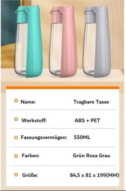 DTC GmbH Trinkflasche Futterautomat Tragbare Trinkflasche Hunde - 550ML