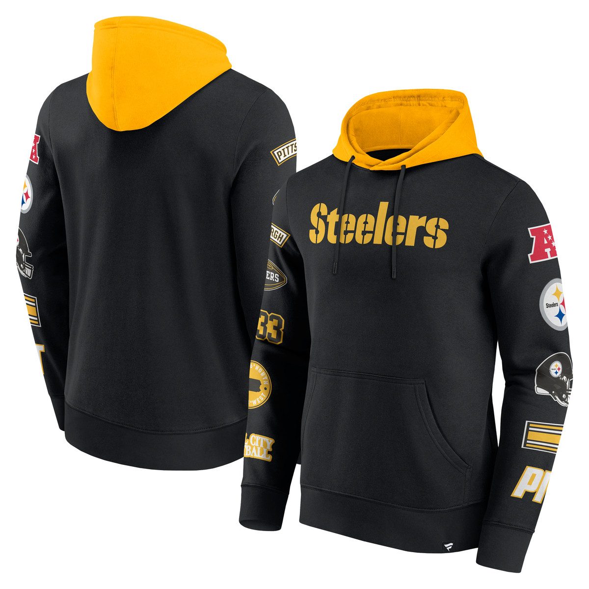Fanatics Kapuzenpullover Fanatics Hoodie Pittsburgh Steelers Patched Out Fleece