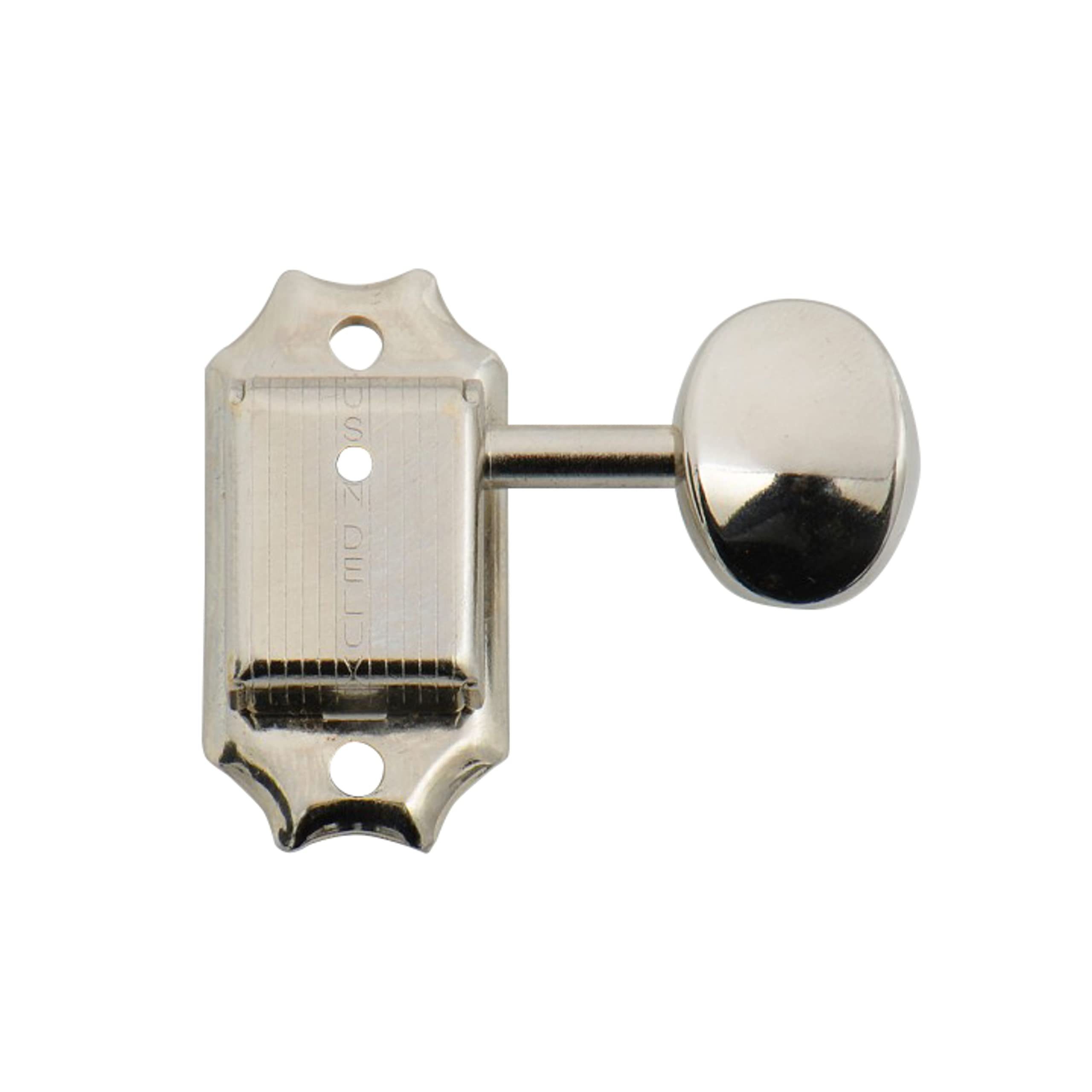 Kluson Gitarrenmechanik-Set, (ersatzteile für Gitarren, Mechaniken), M3JGN Single Line Junior 3+3 Nickel - Gitarren Mechanik