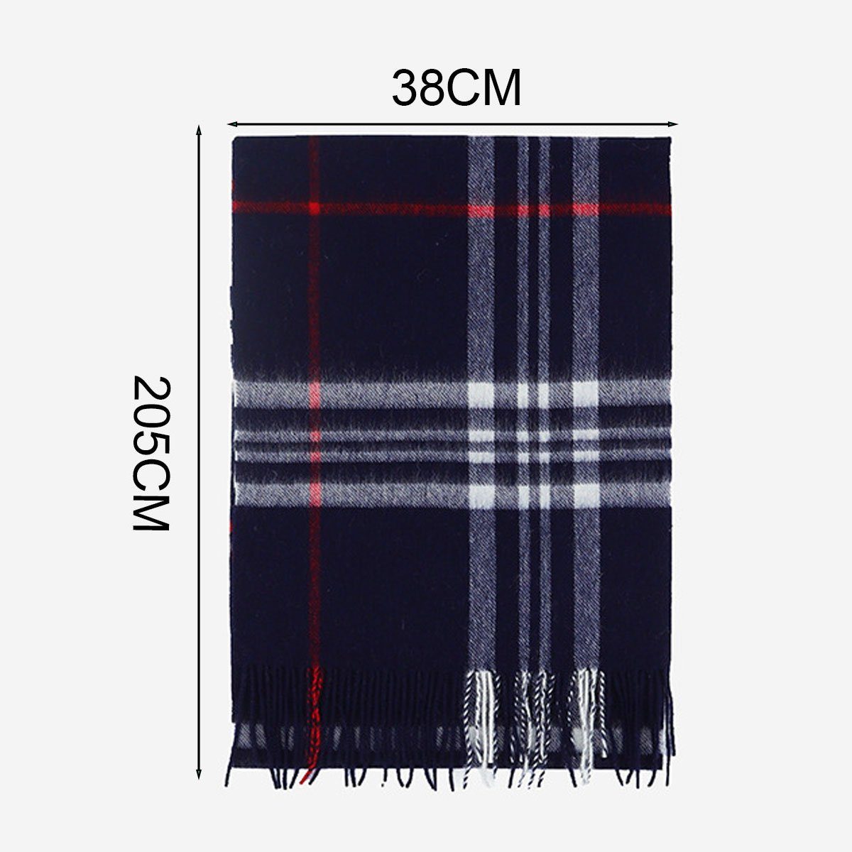 Weicher und Halstuch Plaid Frauen,für für Jormftte winter Winterschal Männer Luxuriöser marineblau