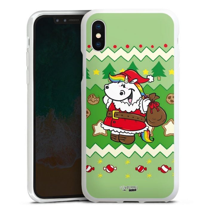 DeinDesign Handyhülle Ugly Christmas Pummeleinhorn Grün Apple iPhone X Silikon Hülle Bumper Case Handy Schutzhülle