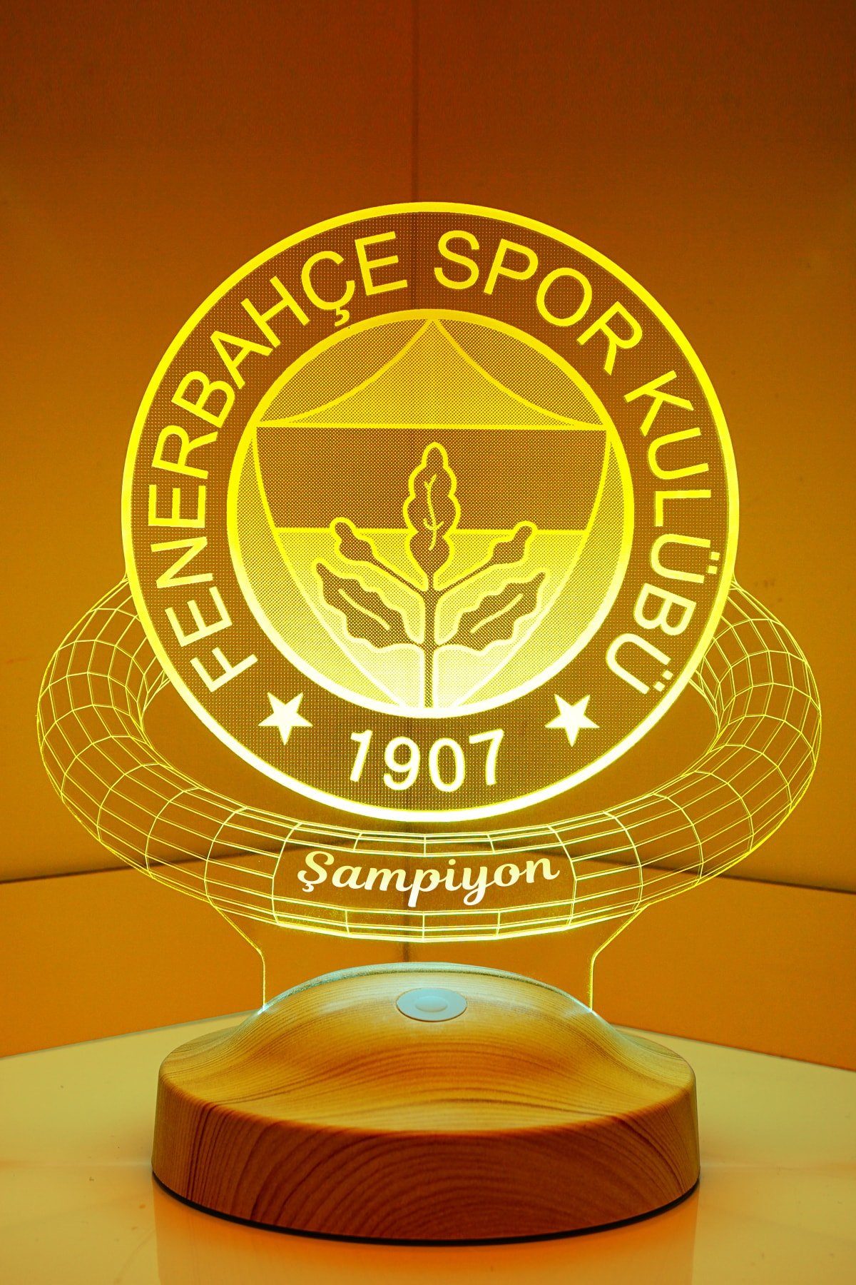 Geschenkelampe LED Nachttischlampe Fenerbahce Fanartikel 3D günstig online kaufen