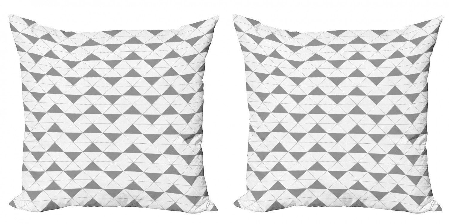 Kissenbezüge Modern Accent Doppelseitiger Digitaldruck, Abakuhaus (2 Stück), grau Pfeil Symmetrische Pointers Motiv