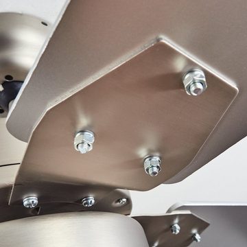 hofstein Deckenventilator »Valsavignone« Deckenlampe, Deckenventilator, Metall, Nickel-matt