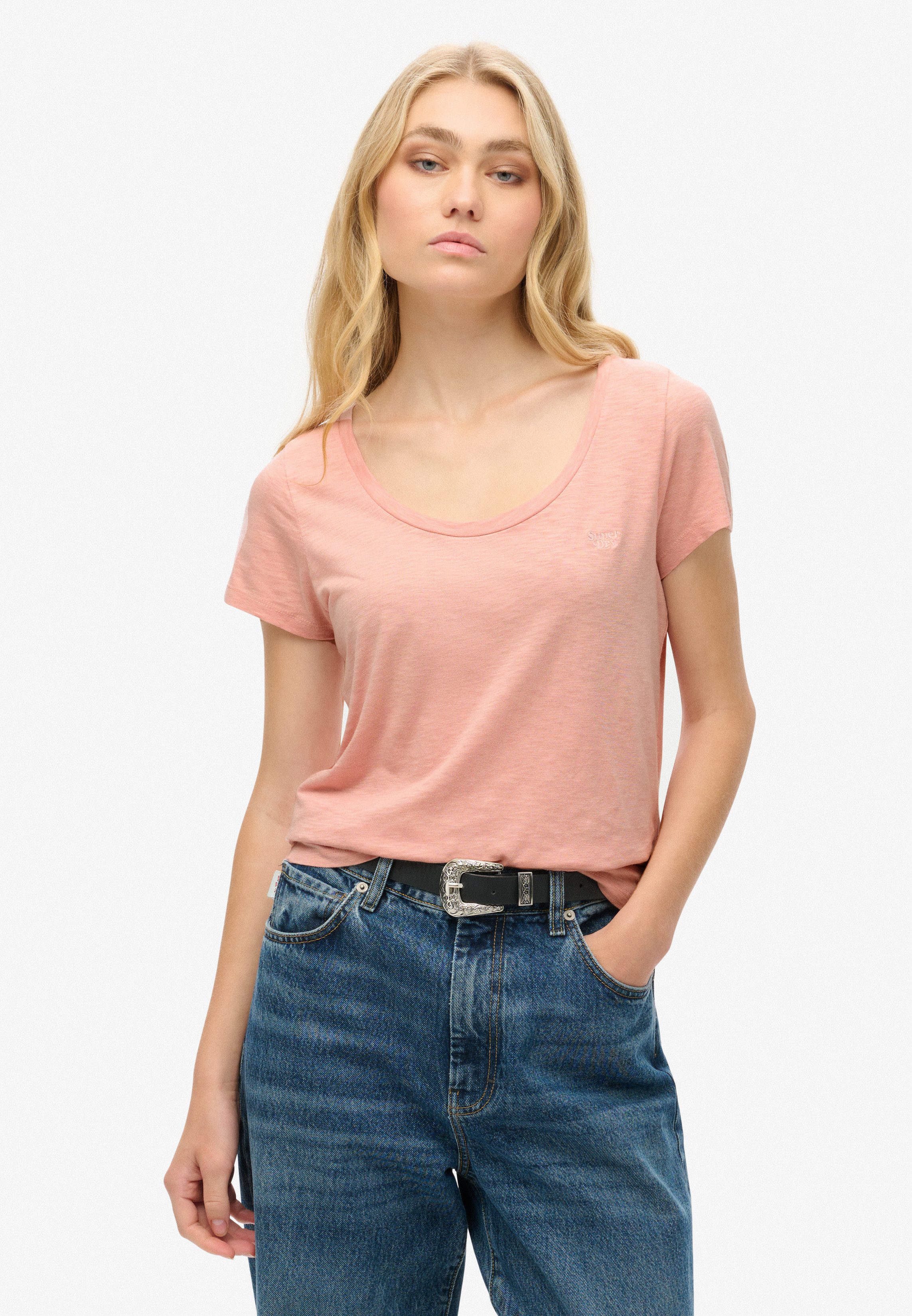 Superdry Kurzarmshirt SCOOP NECK TEE günstig online kaufen