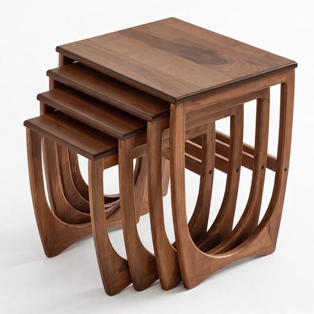 Xlmoebel Schreibtisch Klassischer Einstecktisch aus Holz in Braun, Made in Europa
