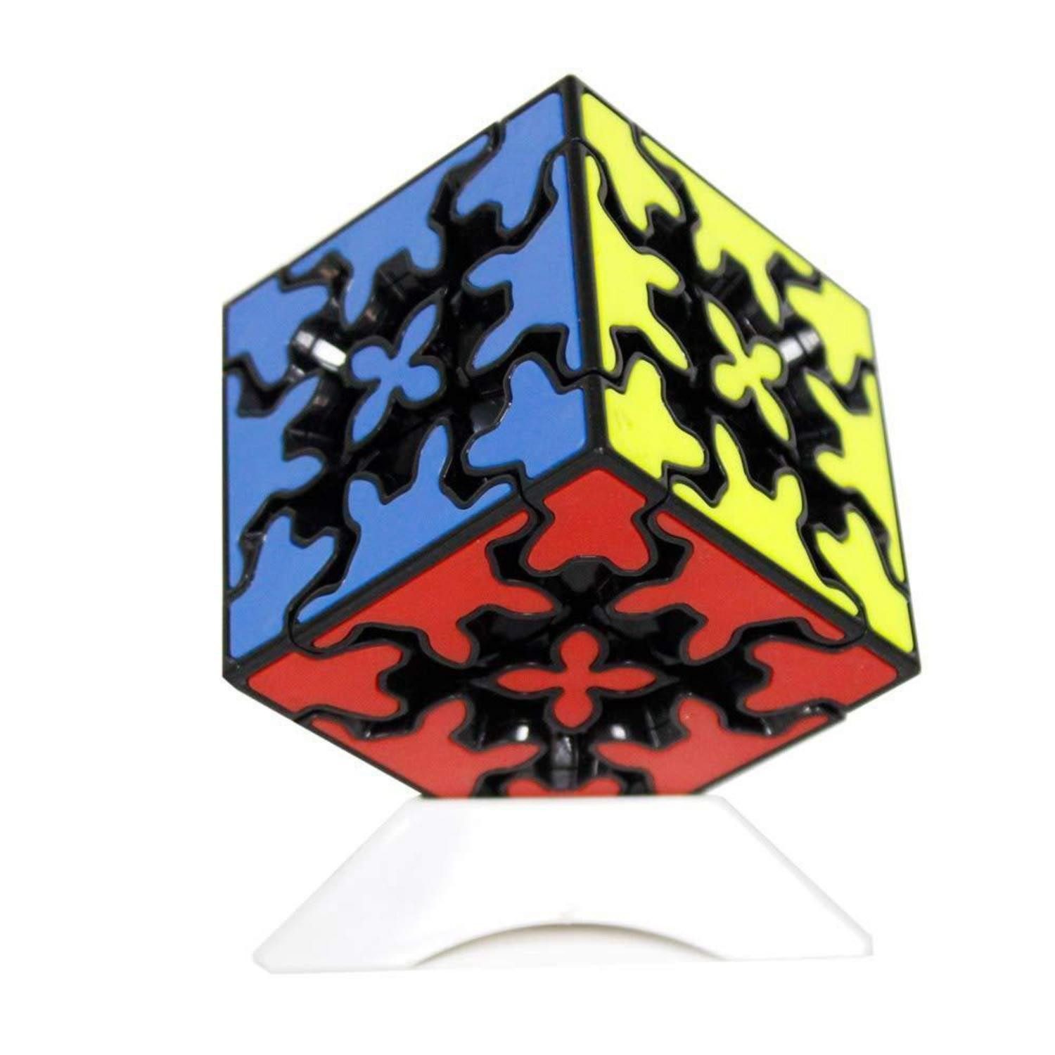 LuxusKollektion Würfelpuzzle Zahnradwürfel 3x3x3 Schwarz, Puzzleteile