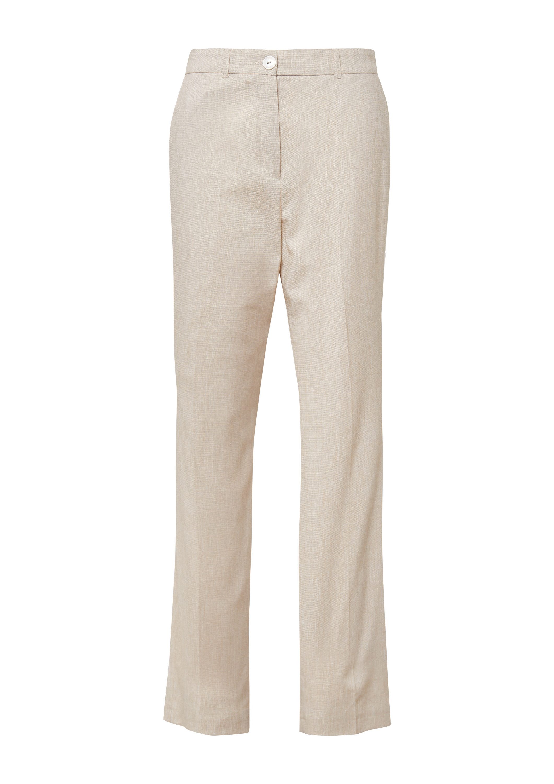 s.Oliver Chinos Hose Melierte Straight-Leg-Hose aus Baumwollmix günstig online kaufen