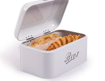 Zedelmaier Brotkasten Brotkasten aus Metall,Brot Lange Aufbewahren,Retro Brot Box mit Deckel, (MBH001&2), Stapelbar Brotaufbewahrungsbox