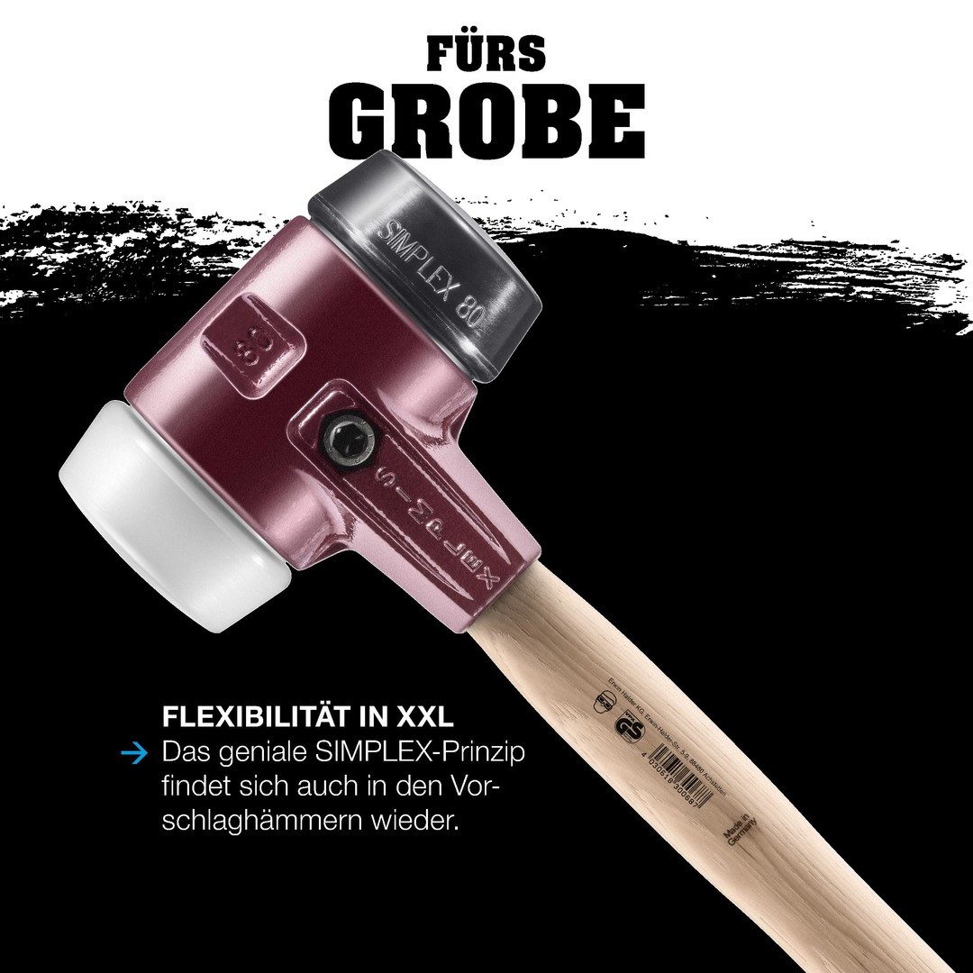 Vorschlaghammer HALDER SIMPLEX Vorschlaghammer Ø 80 mm Superplastik / Nylon mit Temper