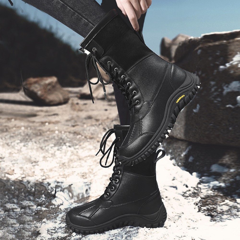 HUSK'SWARE Schneeschuhe (Rutschfeste Damenstiefeletten mit warmem Innenfutter), Warme Damen Stiefeletten aus Lederimitat – Bild 4 von 5