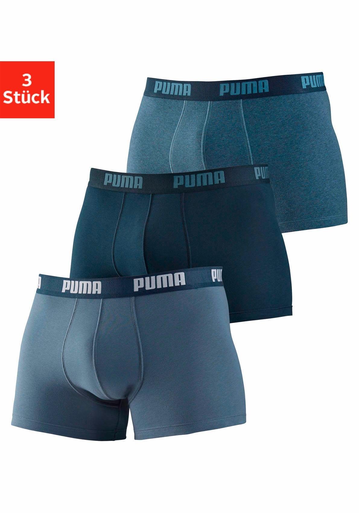 PUMA Boxer (3 Stück) in 3 Blautönen, In normaler Passform online kaufen |  OTTO