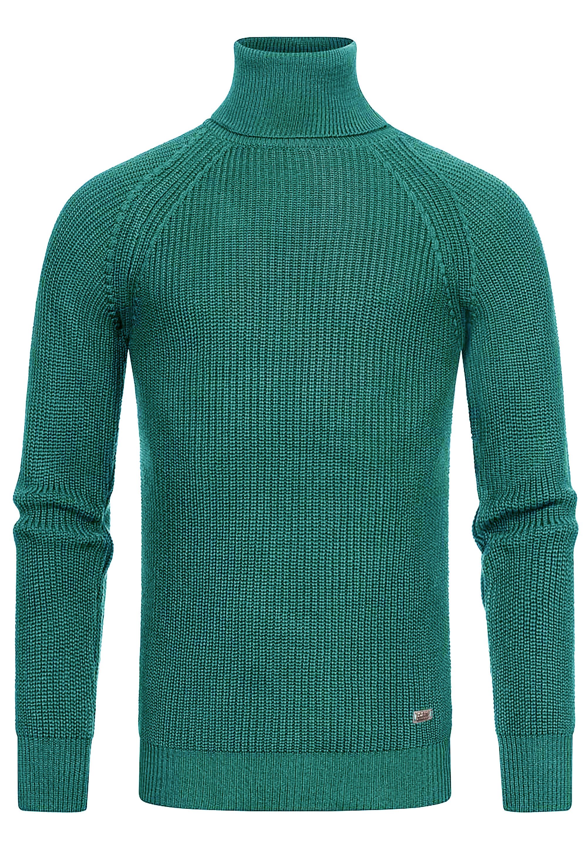 R-NEAL Rollkragenpullover Rollkragen Business Пуловеры Freizeit Grob-Strick Pulli Einfarbig