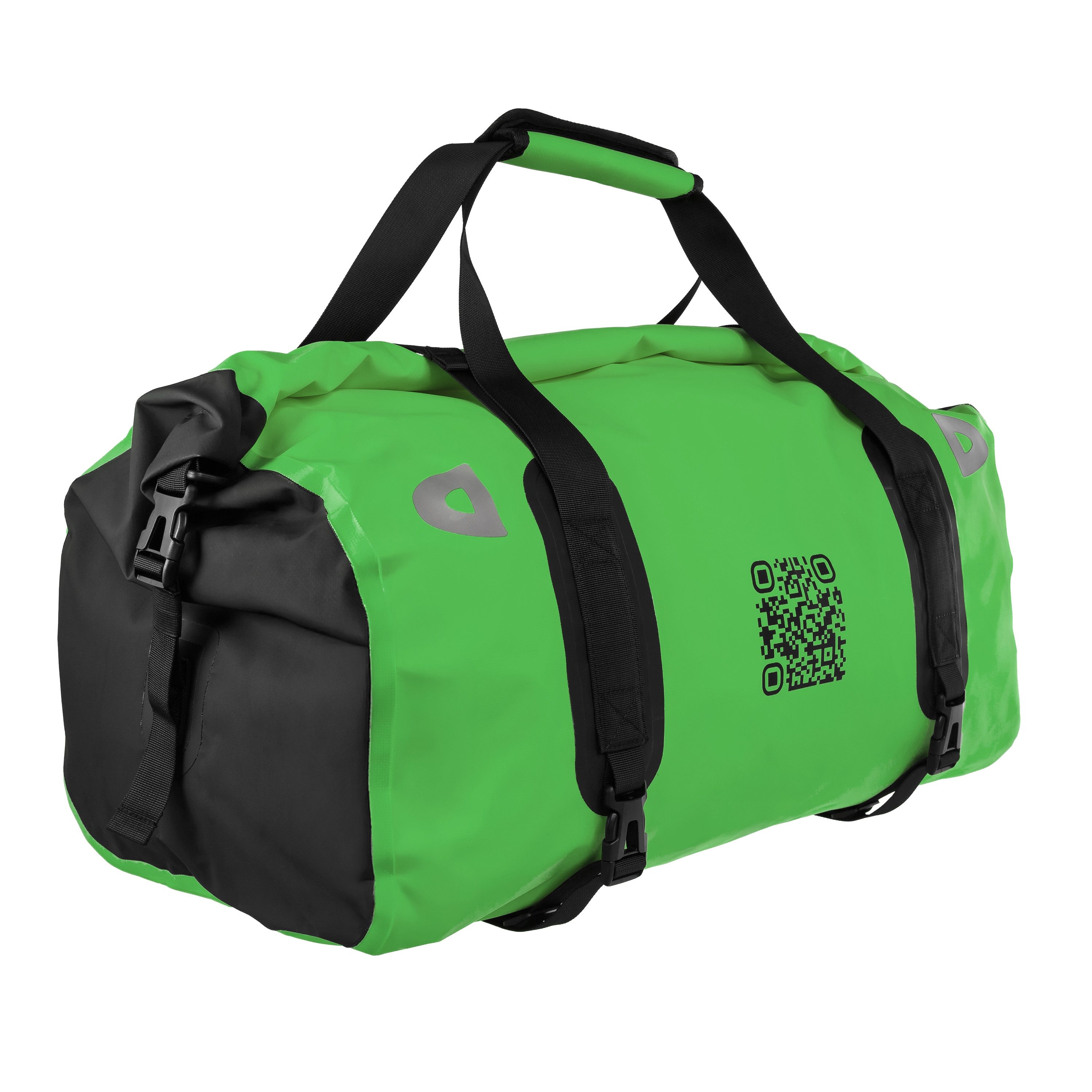 SCHNORR Rucksack Motorrad Hecktasche 55 L Grün - Wasserdichte Gepäckrolle / Reisetasche
