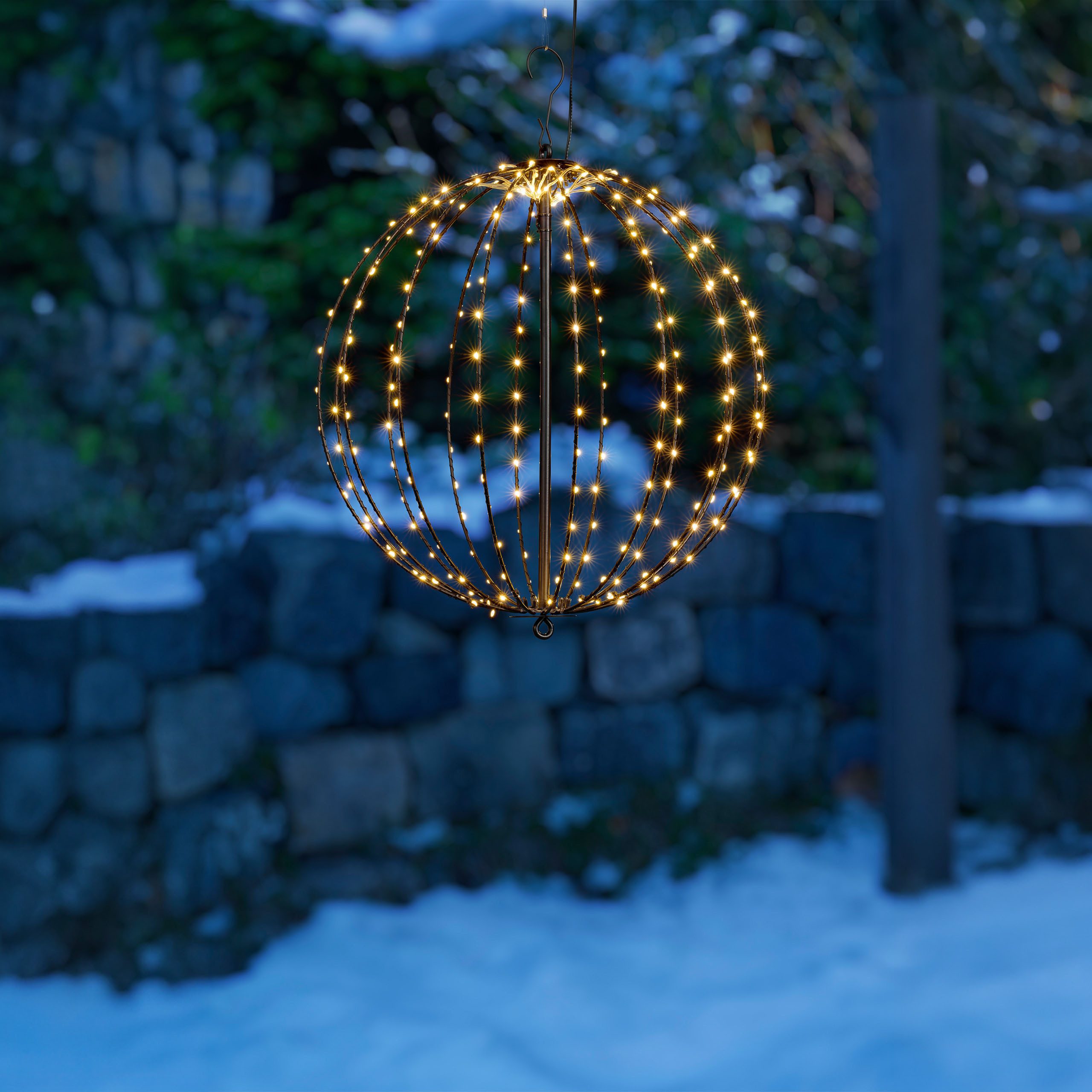 OTTO home LED Kugelleuchte LED-Leuchtkugel THALLIA, Timerfunktion, LED fest integriert, Warmweiß, 6/18-h Timer, IP44, 5 m Zuleitung – Bild 5 von 5