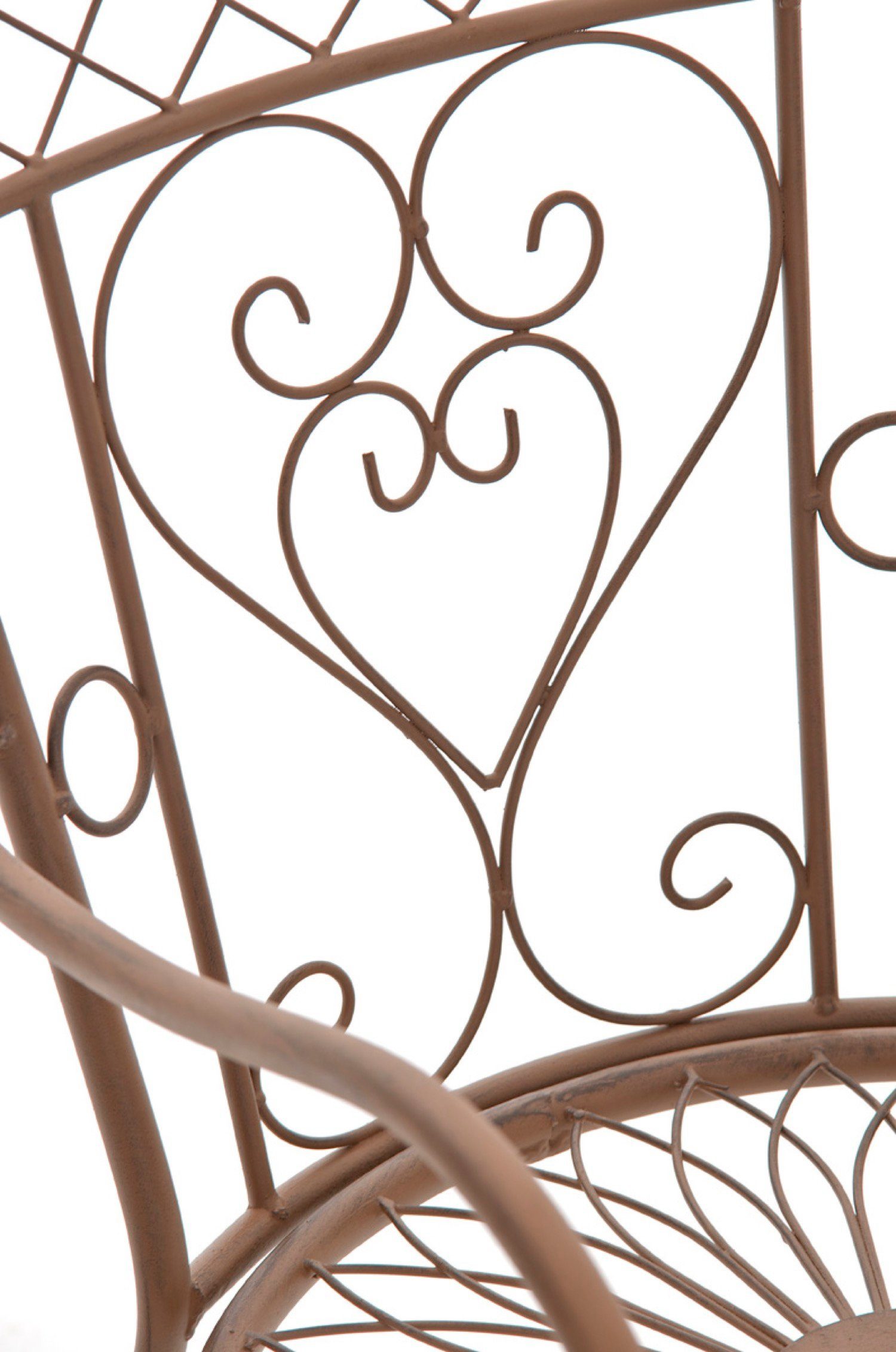 TPFGarden Gartenstuhl antik Sheen Farbe: 60 stabiler Garten, Klappstuhl handgefertigtem St), - braun für Metallstuhl aus (Hochwertiger und - 1 Maße Balkonstuhl, Eisen, Balkon, 48 x 88cm (TxBxH): x Terrasse 