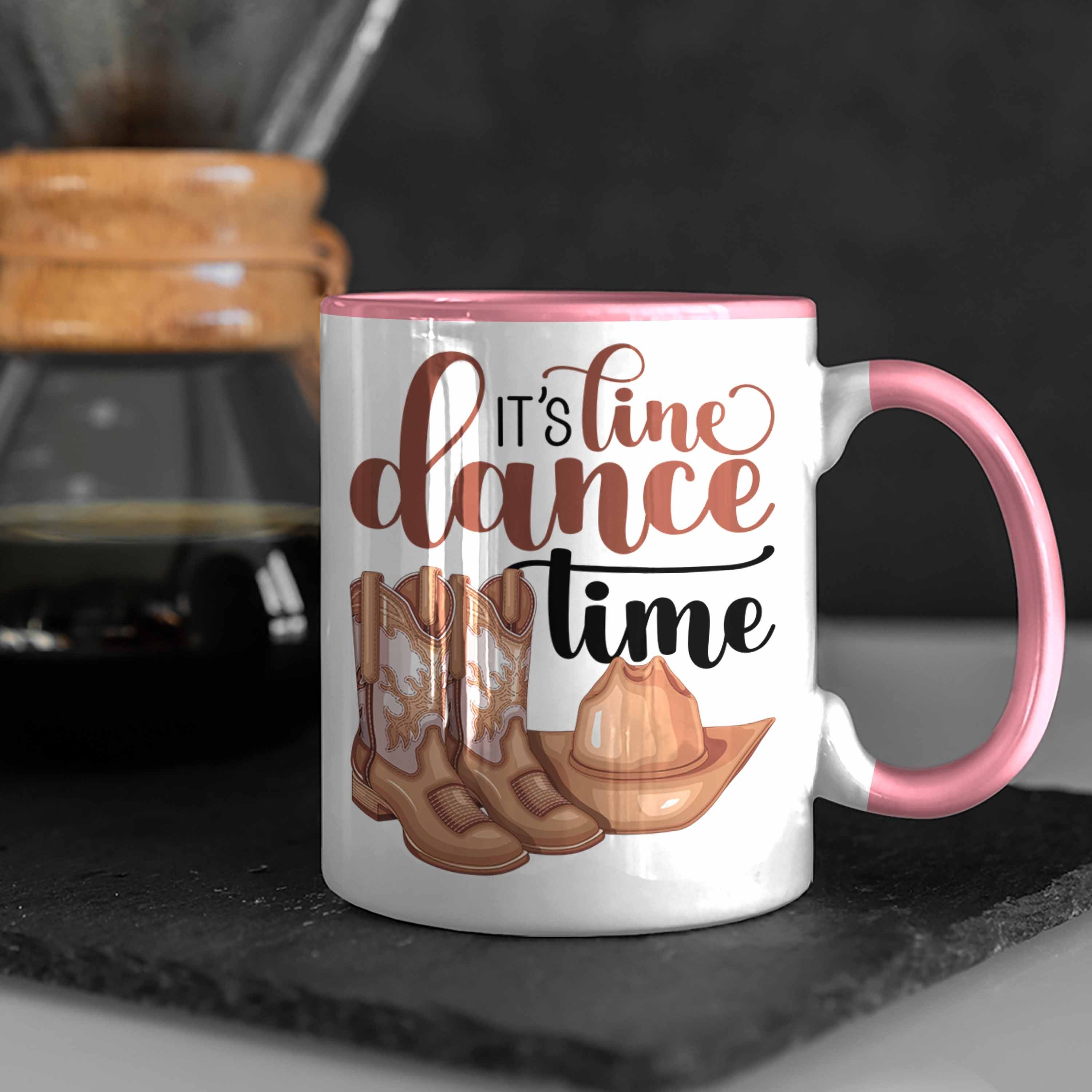 Geschenkidee Frauen Rosa Linedance Linceda Trendation Geschenk Tasse Linedancerin It's Tasse