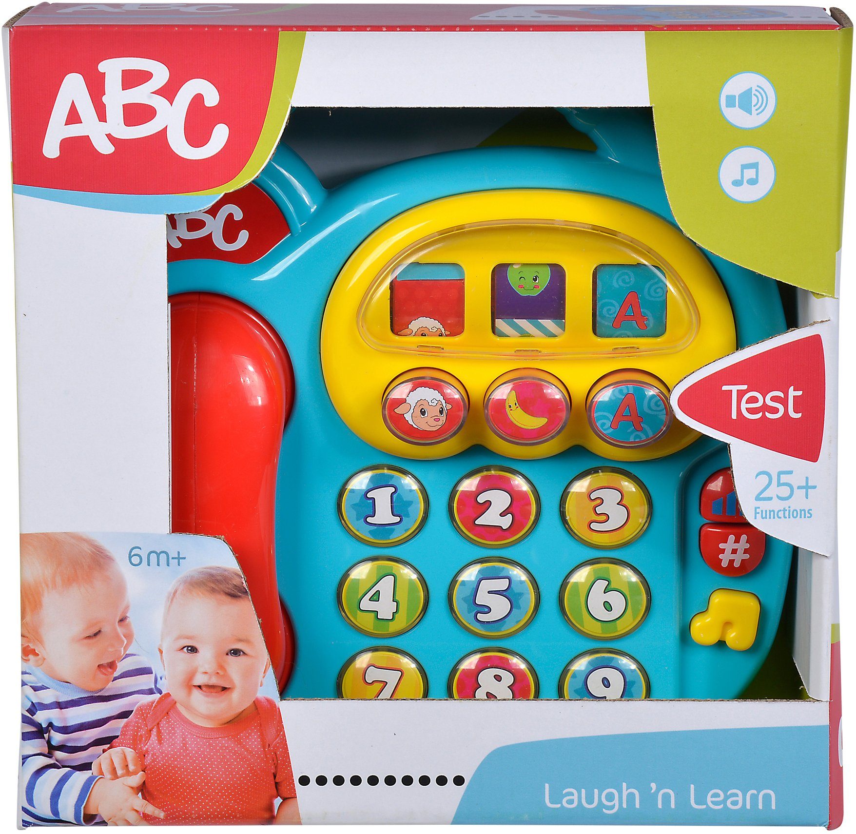 SIMBA Spieltelefon ABC Buntes Telefon, mit Sound