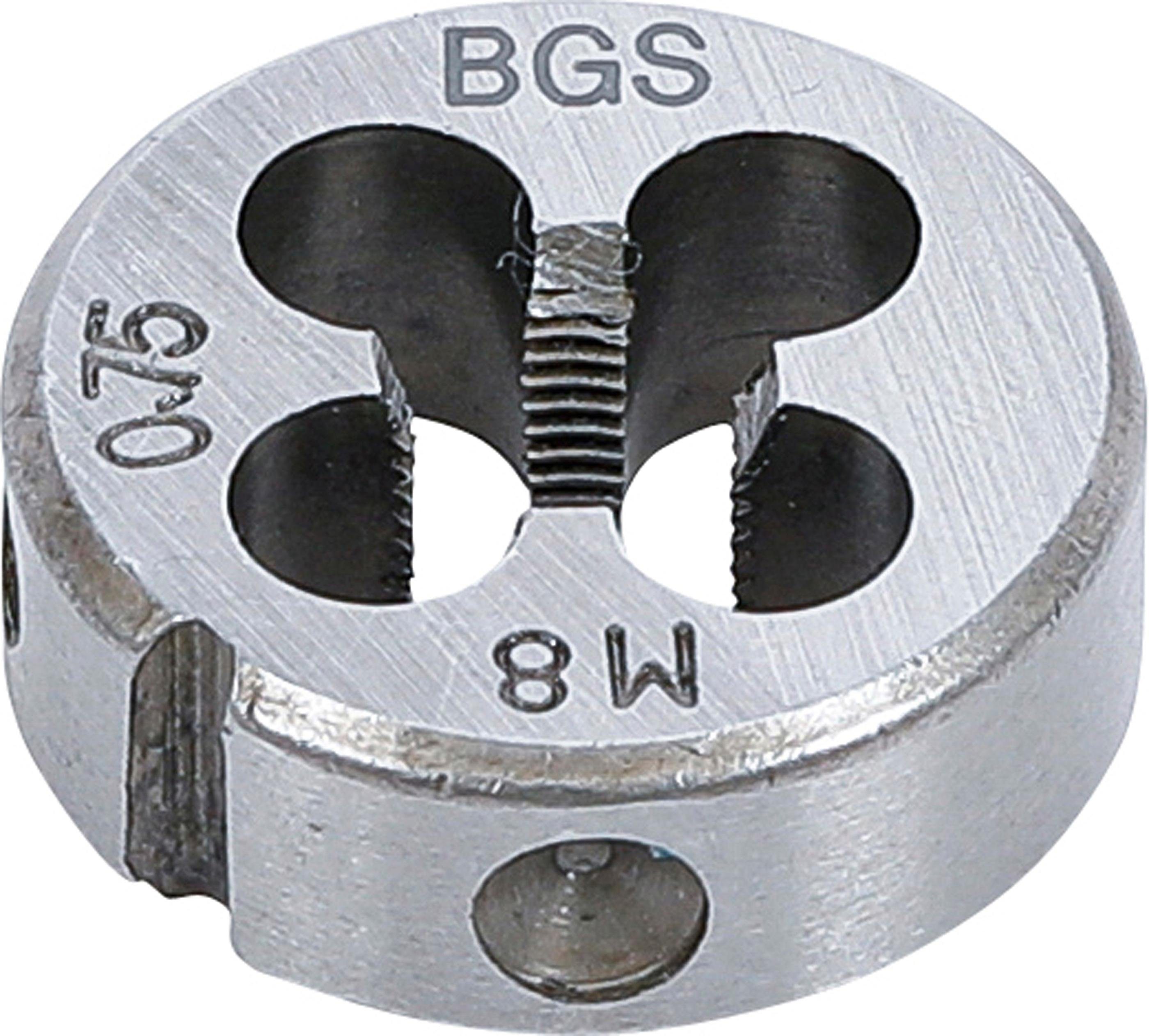 BGS technic Gewindeschneideisen Gewindeschneideisen, M8 x 0,75 x 25 mm