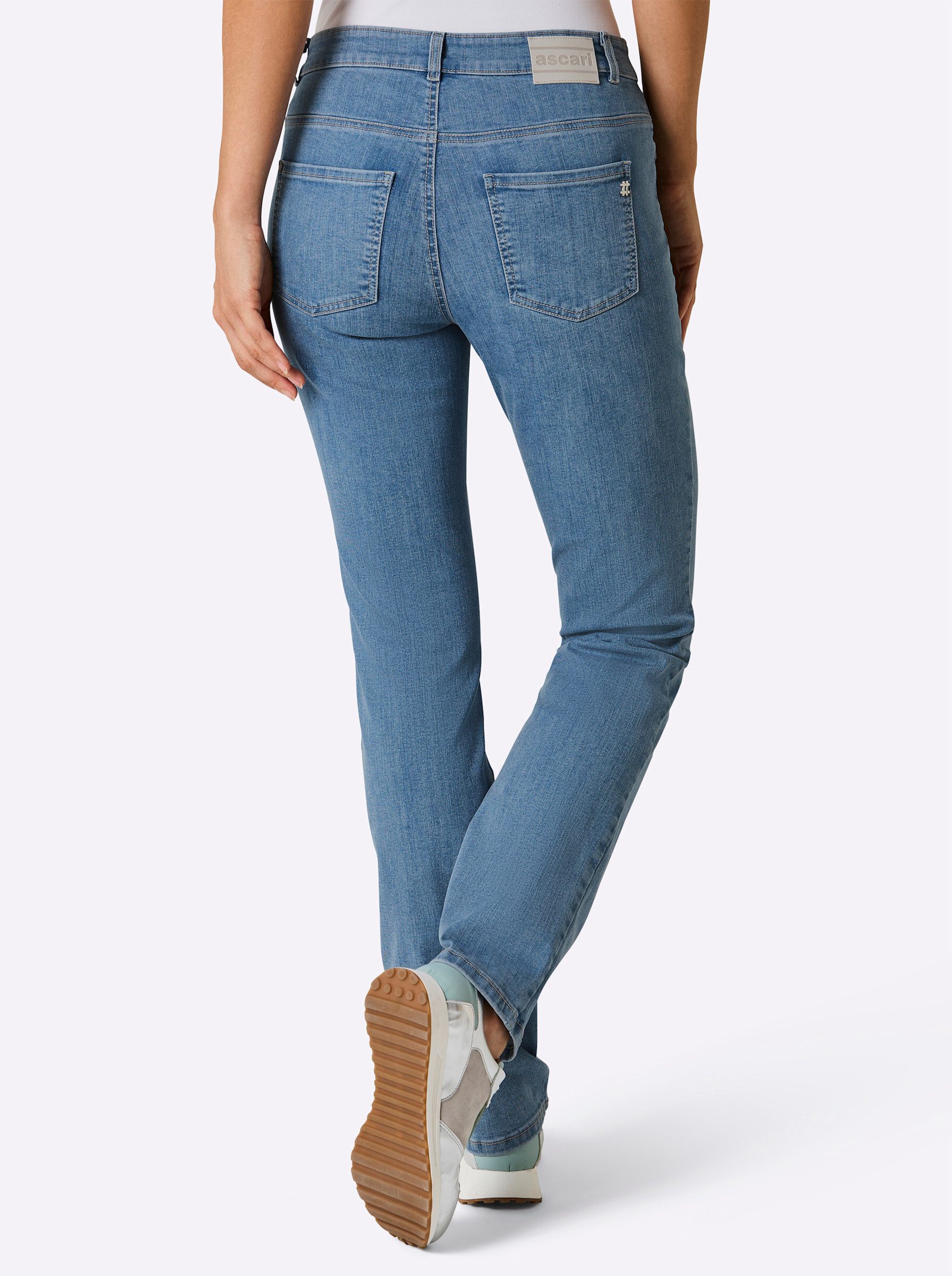 ascari Bequeme Jeans Edel-Jeans leicht vertieft