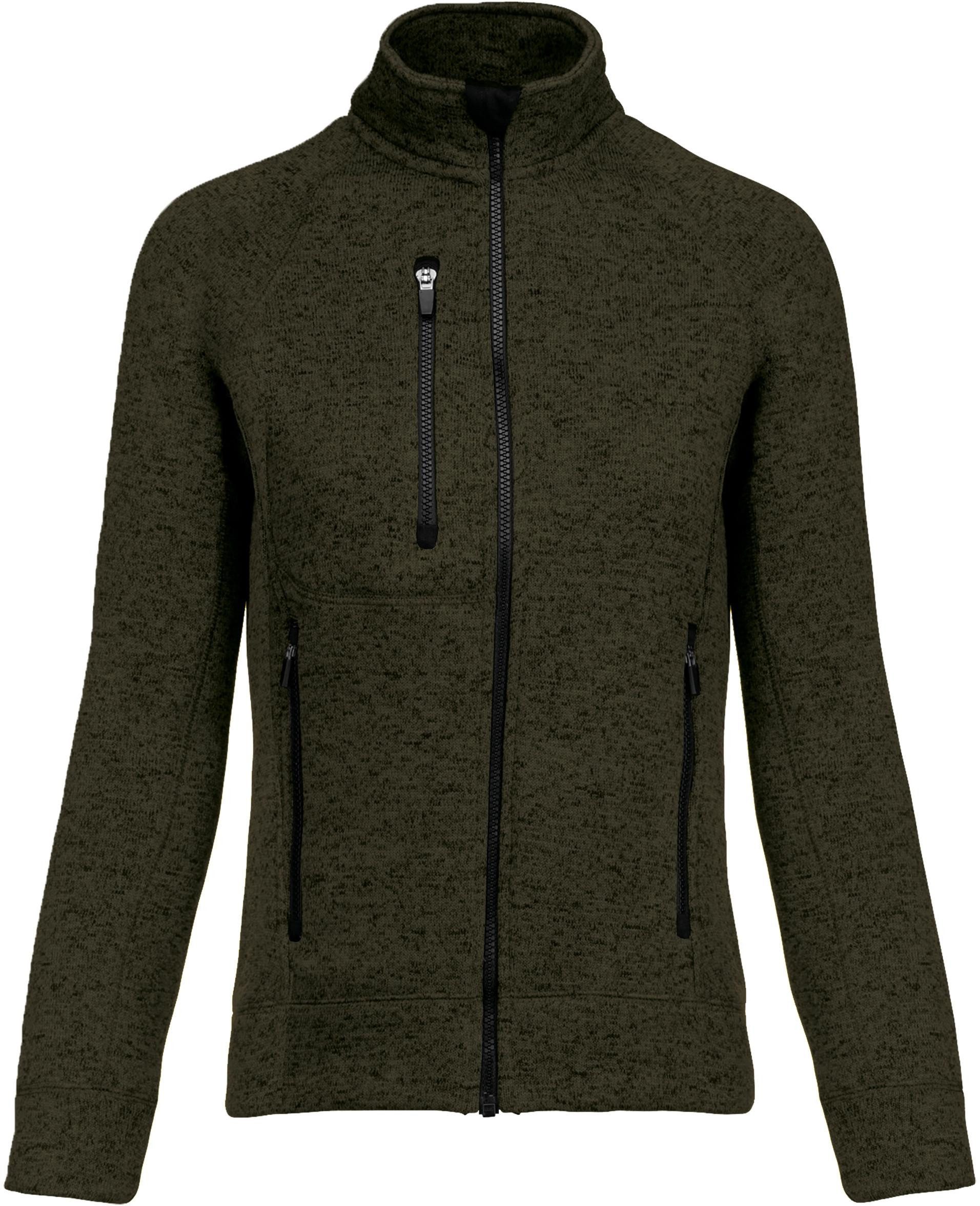 Kariban Outdoorjacke Damen-Weste mit Reißverschluss, aus Chiné