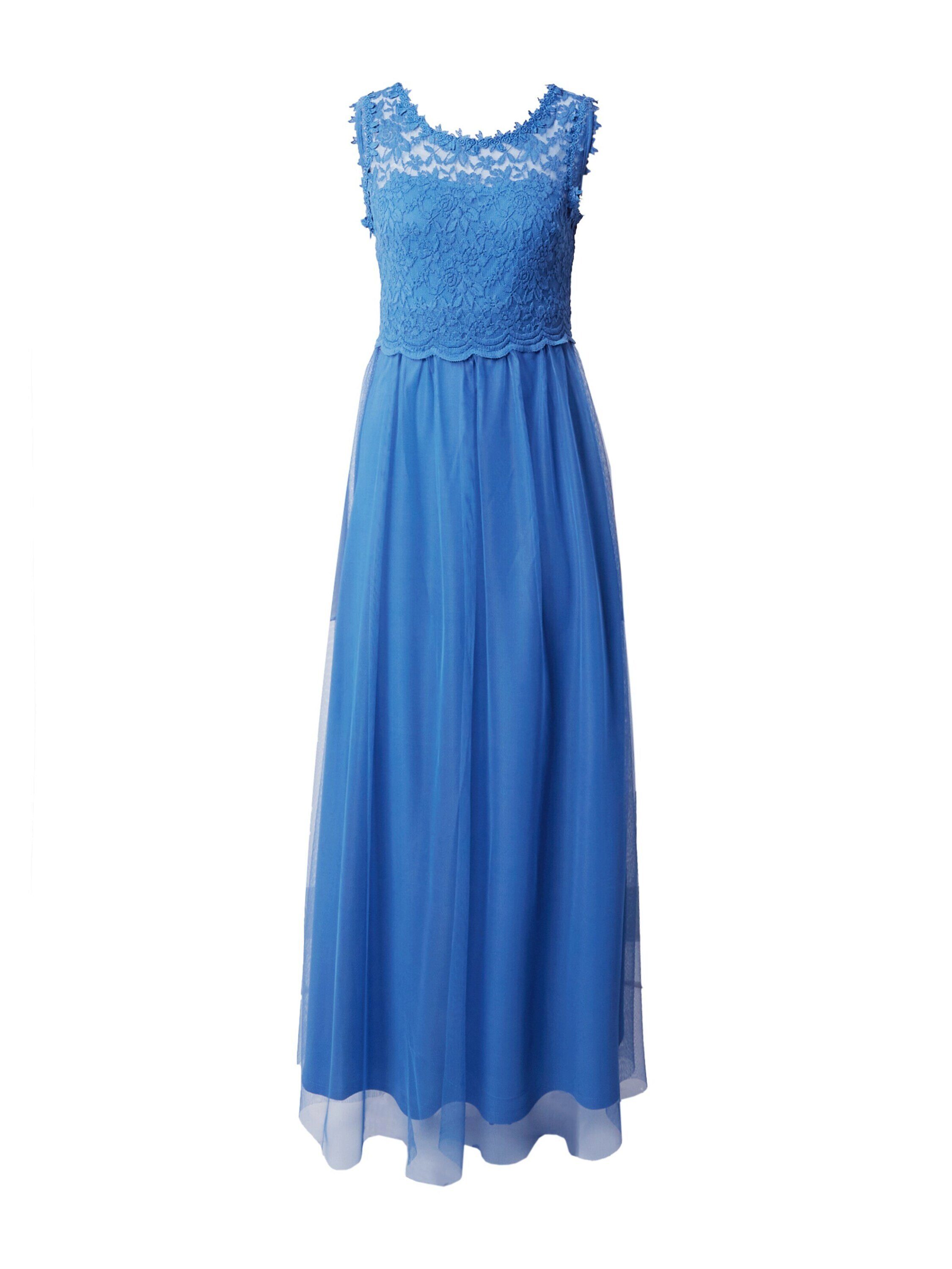 Abendkleid Federal Blue/ELASTIC Spitze, (1-tlg) Vila Drapiert/gerafft