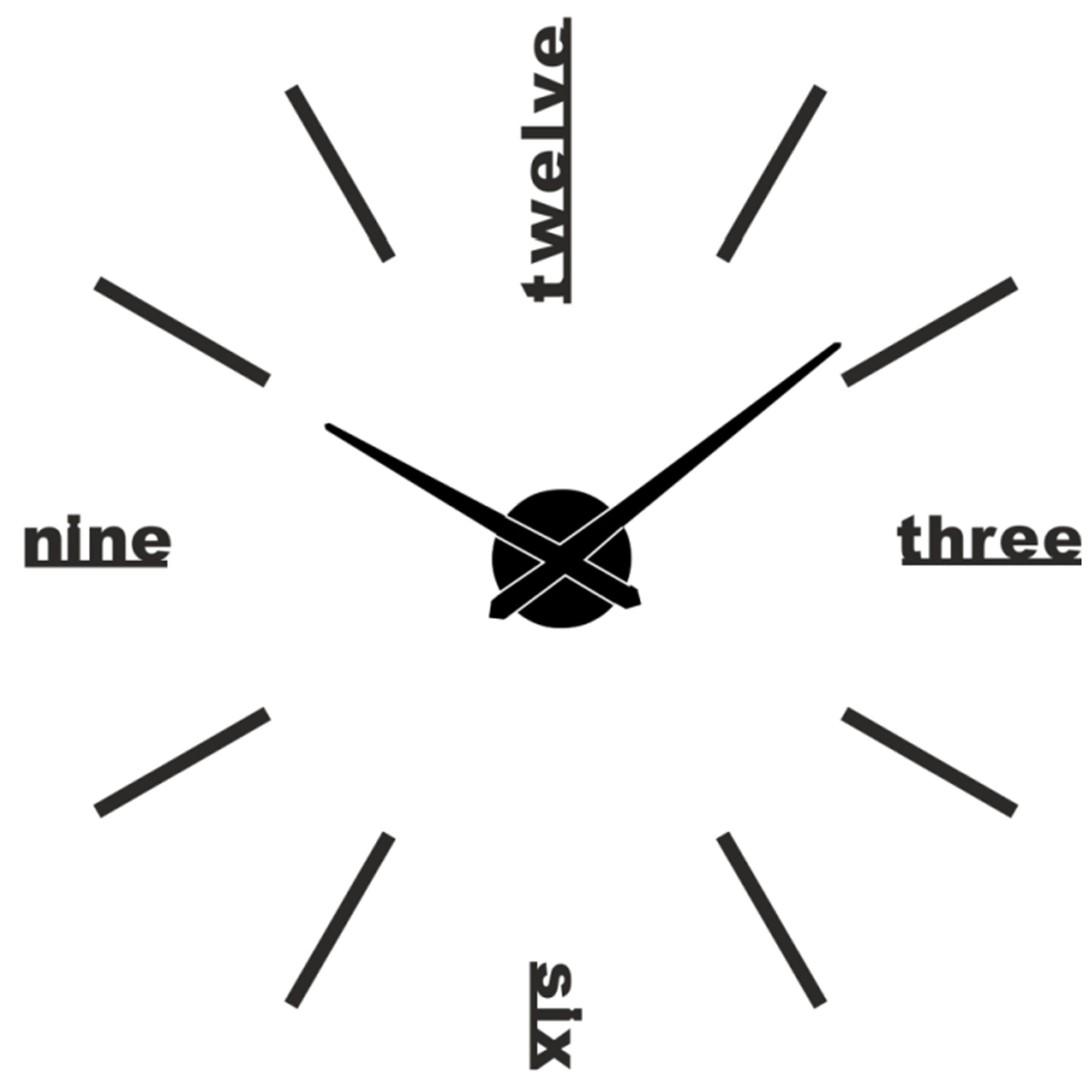 Miraval Wanduhr Miraval Moderne DIY Wanduhr Schwarz