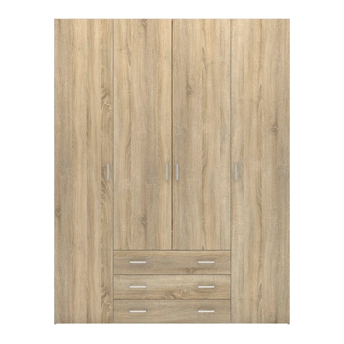 ebuy24 Kleiderschrank Spell Kleiderschrank 4 Türen und 3 Schubladen. Eic