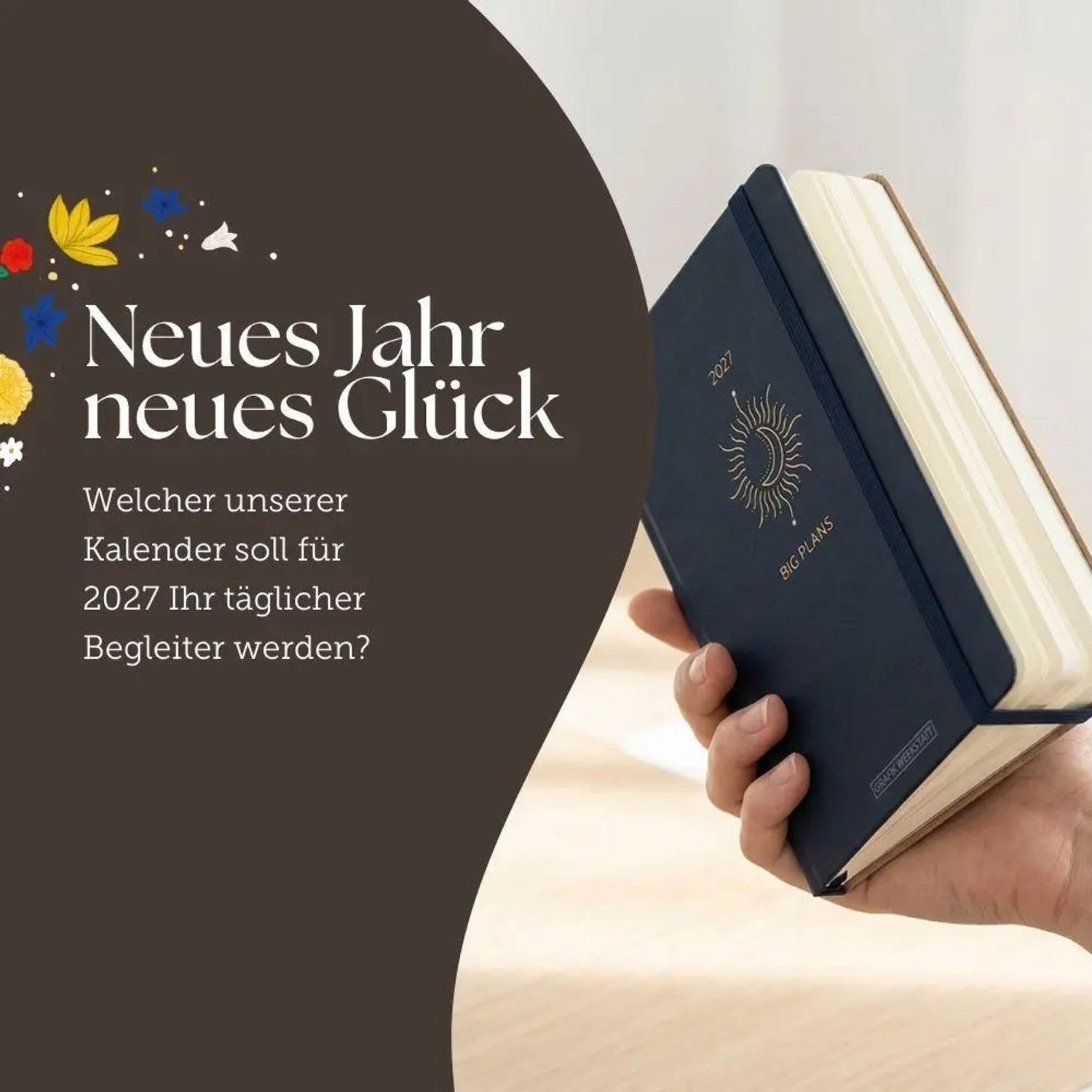 Grafik Werkstatt Taschenkalender Terminplaner NatureArt 2027 Mond