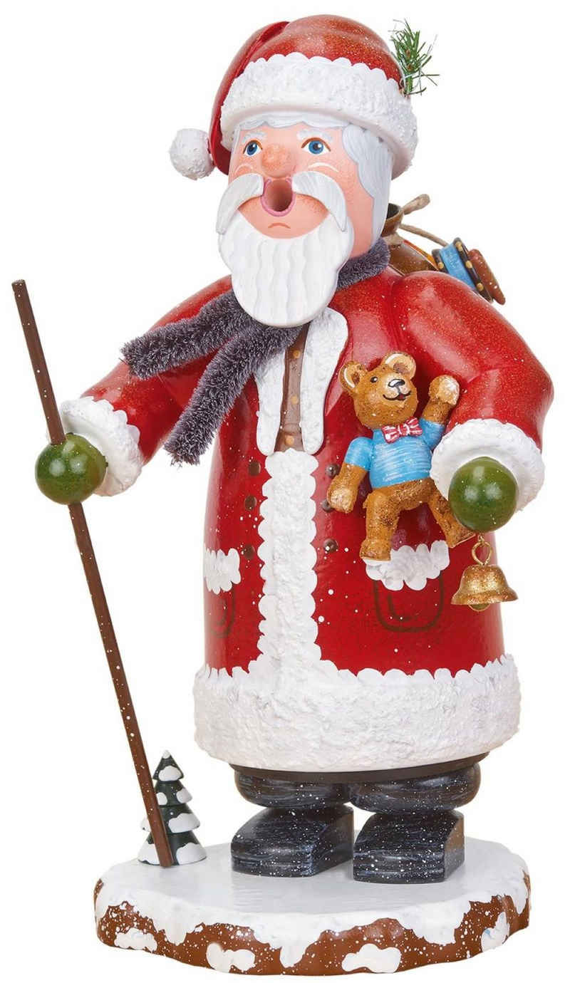 Hubrig Volkskunst GmbH Räuchermännchen Räuchermann Wiki Weihnachtsmann, Höhe ca. 20 cm, handbemalt