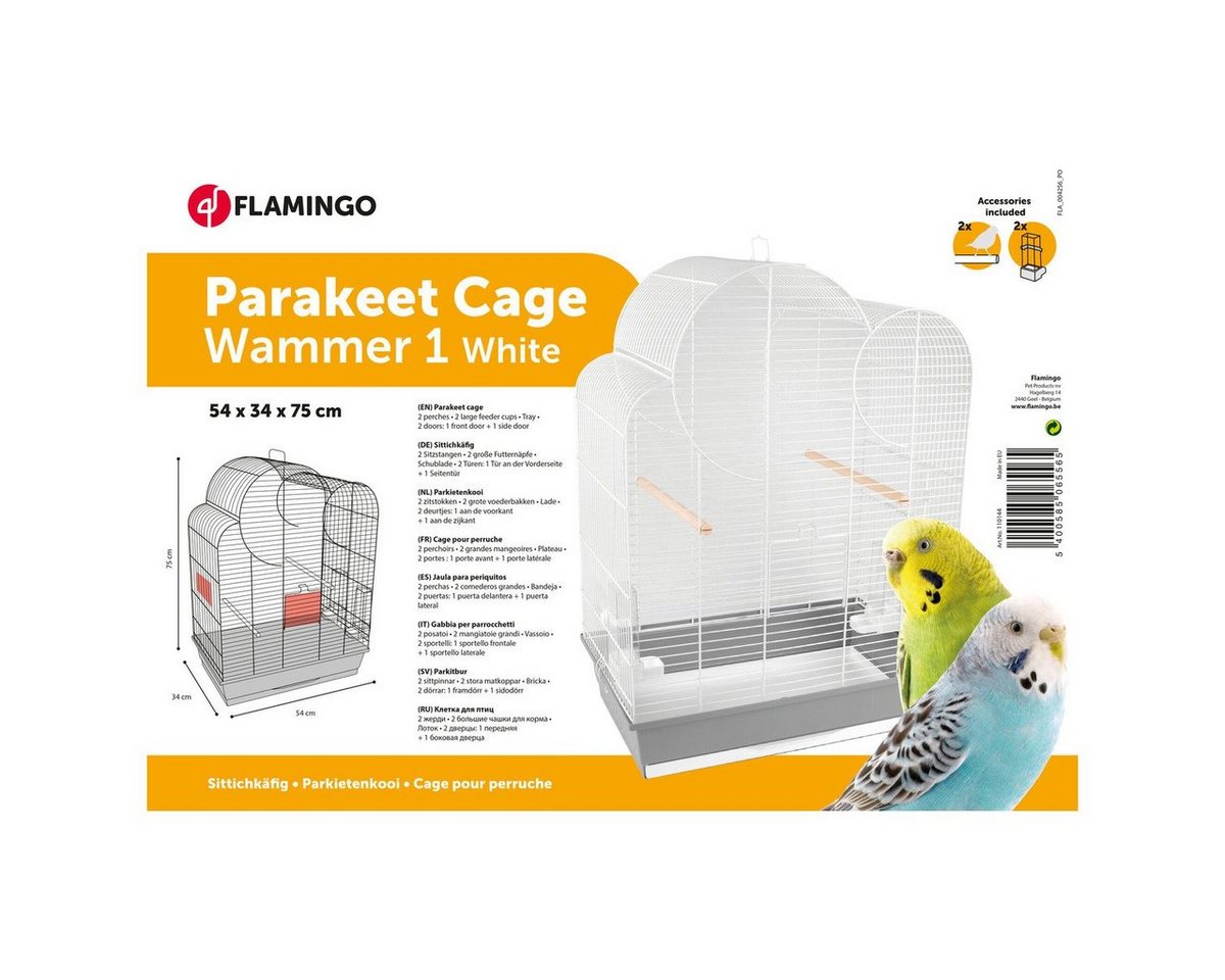 Thumbnail - Flamingo Vogelkäfig Sittichkäfig Wammer 1 weiß