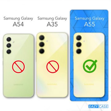 EAZY CASE Handyhülle TPU Hülle für Samsung Galaxy A55 6,6 Zoll, Schutzhülle mit Kameraschutz Telefonhülle elastisch Bumper tpu Orange