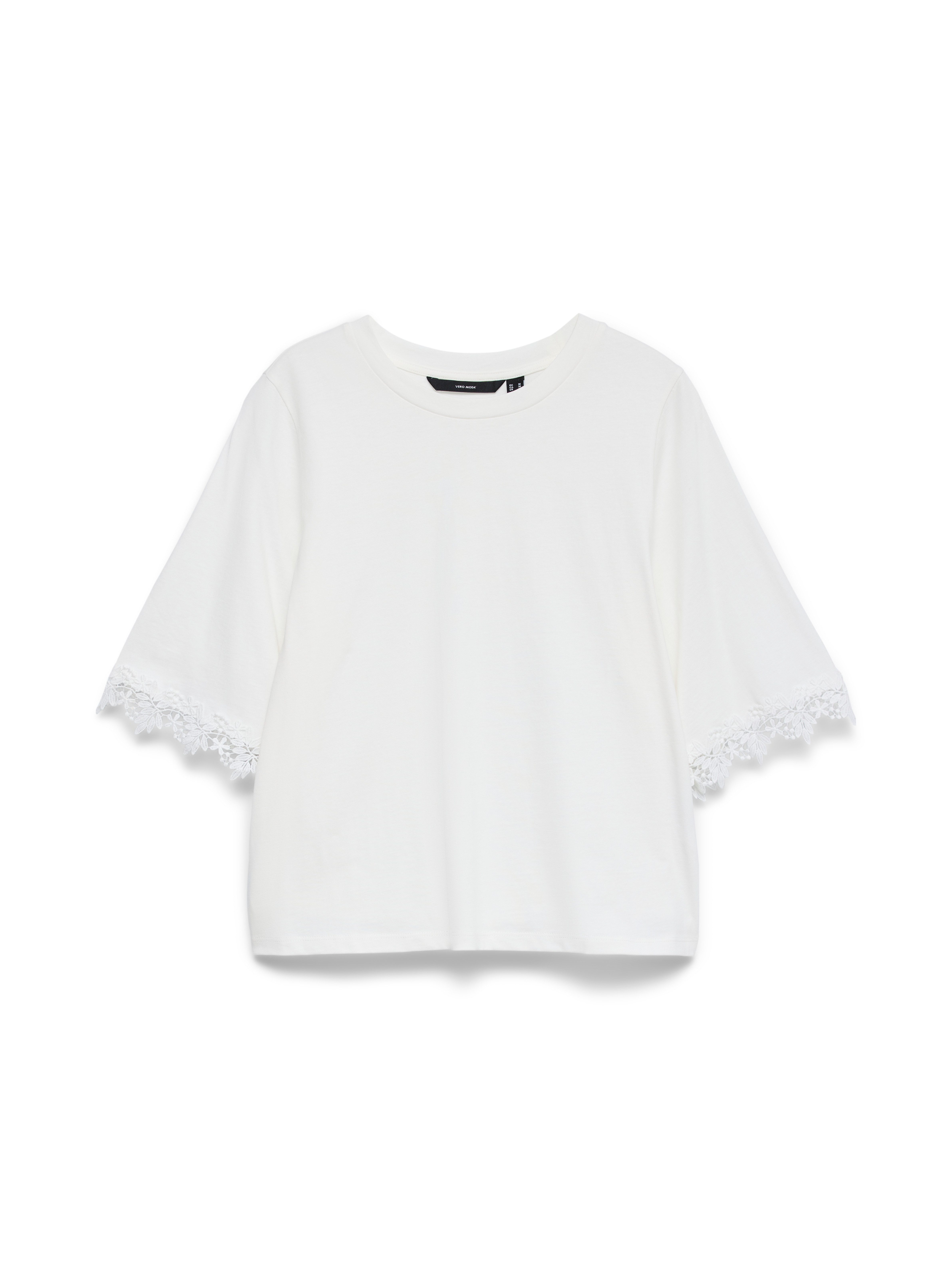 Vero Moda Rundhalsshirt VMLYLA SS O-NECK TOP JRS Baumwolle, regular fit – Bild 4 von 5
