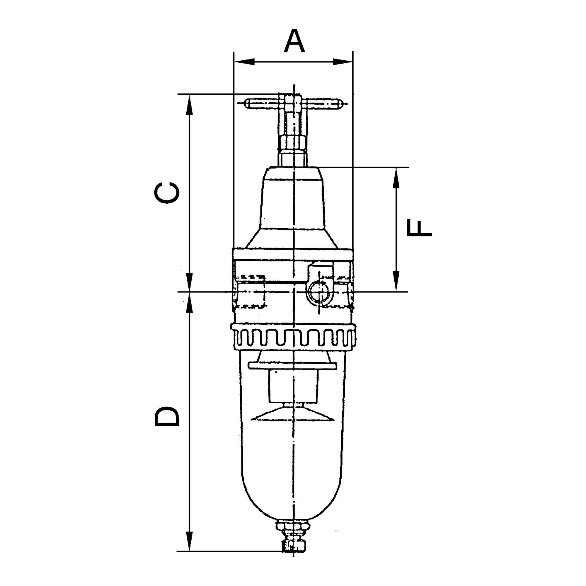 RIEGLER Druckregler Riegler Filterregler »Standard«, mit Polycarbonatbehälter, BG 1, G 3/8